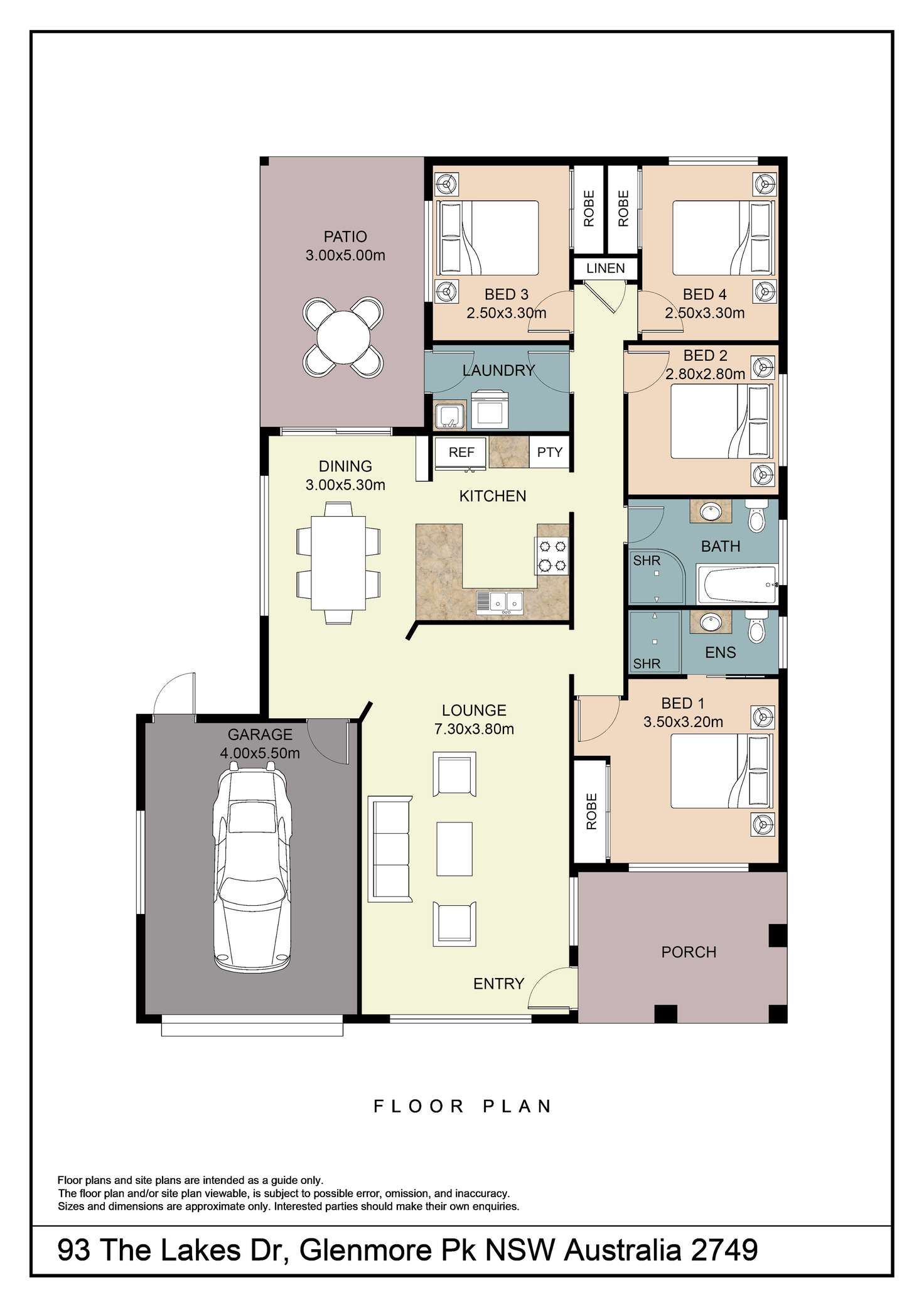 Floorplan of Homely house listing, 93 The Lakes Drive, Glenmore Park NSW 2745