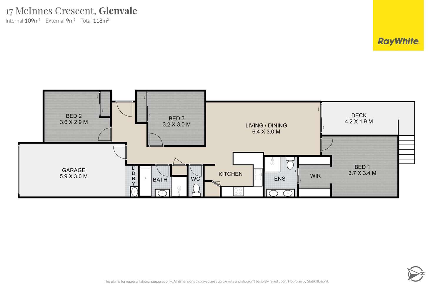 Floorplan of Homely unit listing, 2/17 McInnes Crescent, Glenvale QLD 4350