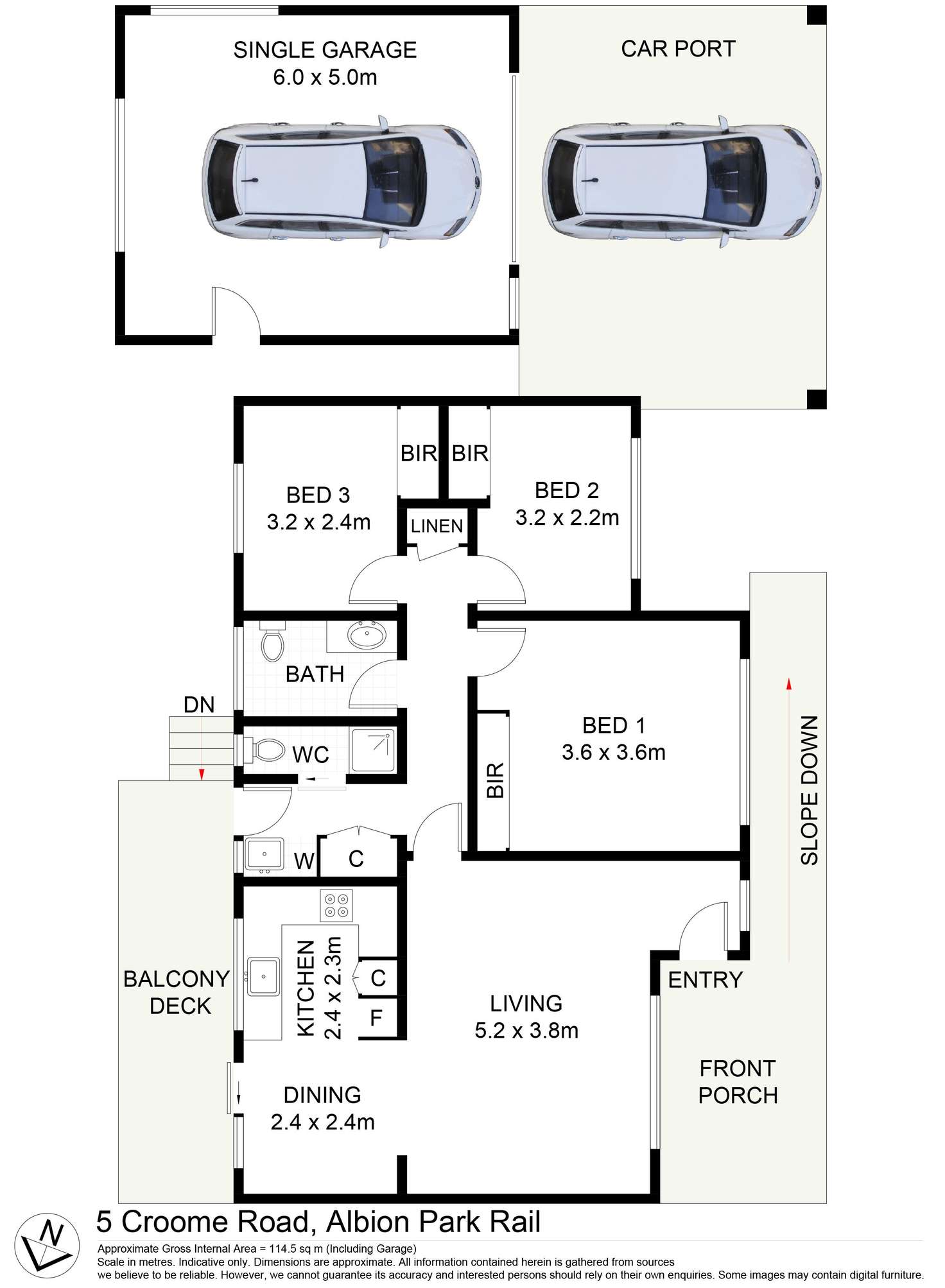 Floorplan of Homely house listing, 5 Croome Road, Albion Park Rail NSW 2527