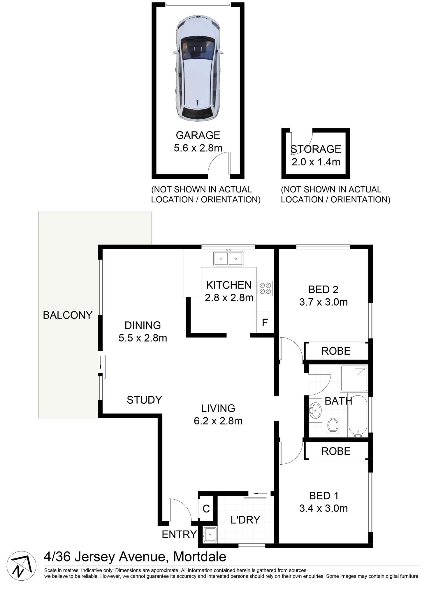 Floorplan of Homely unit listing, 4/36-40 Jersey Avenue, Mortdale NSW 2223