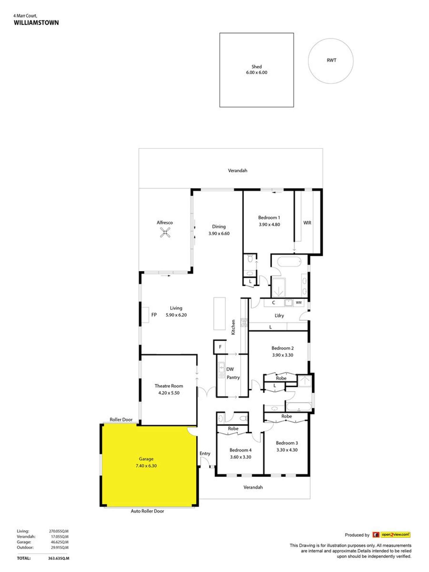 Floorplan of Homely house listing, 4 Marr Court, Williamstown SA 5351