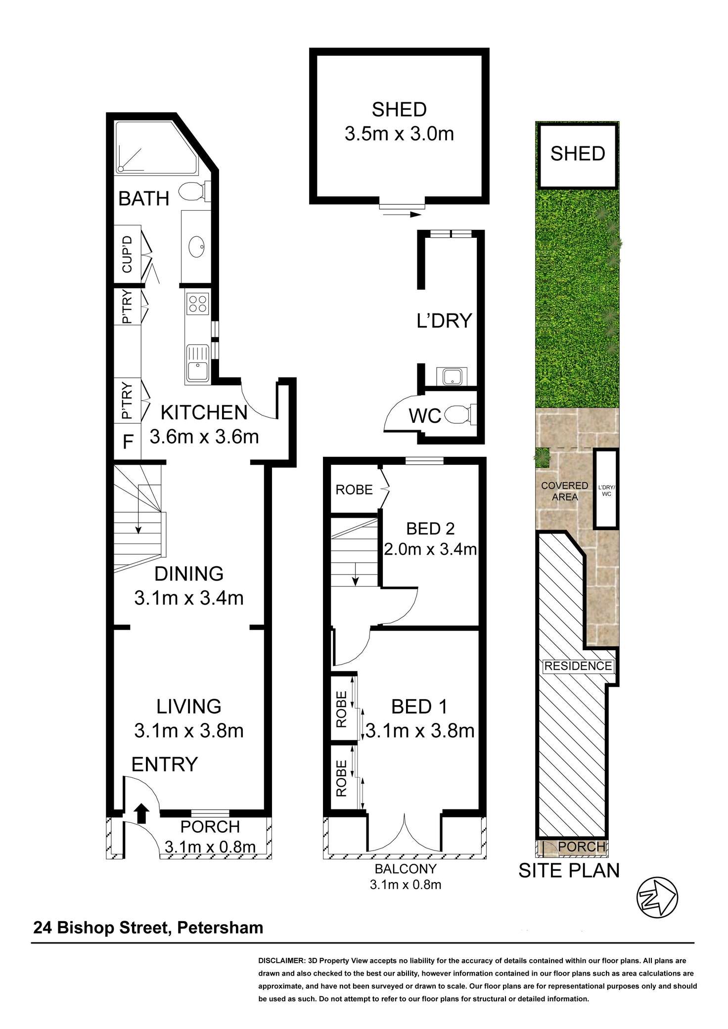 Floorplan of Homely house listing, 24 Bishop Street, Petersham NSW 2049
