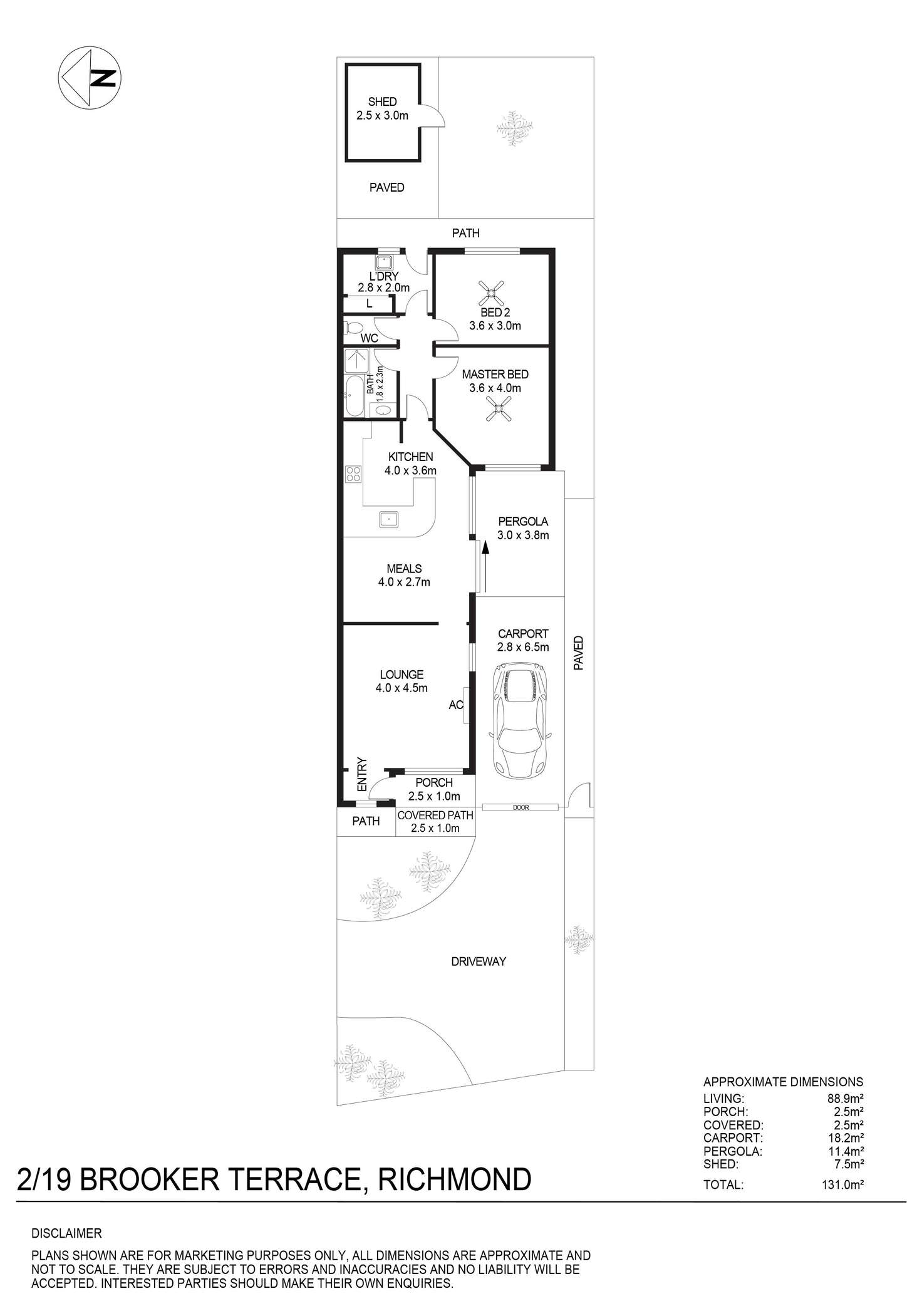 Floorplan of Homely house listing, 2/19 Brooker Terrace, Richmond SA 5033