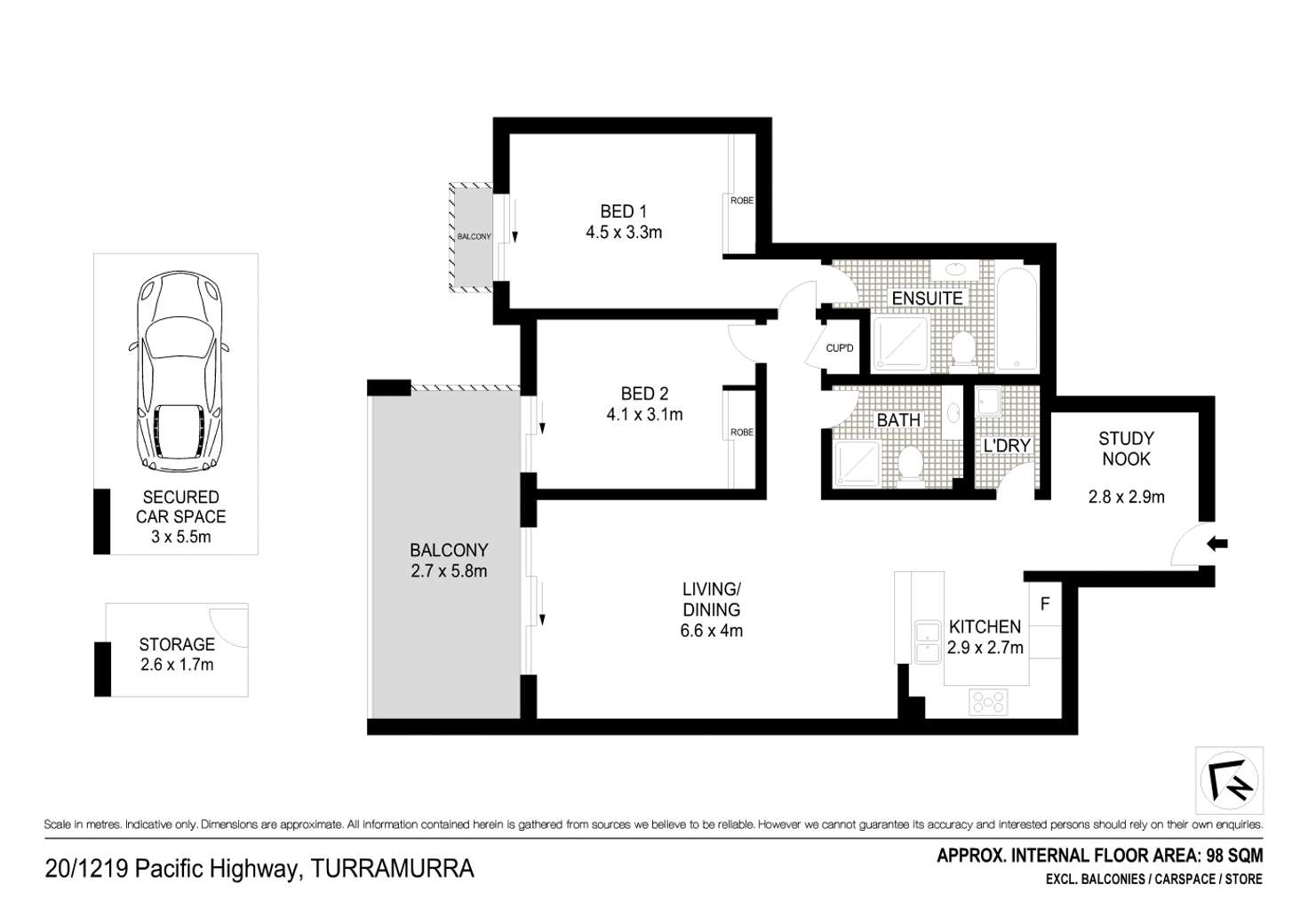 Floorplan of Homely apartment listing, 20/1219-1223 Pacific Highway, Turramurra NSW 2074
