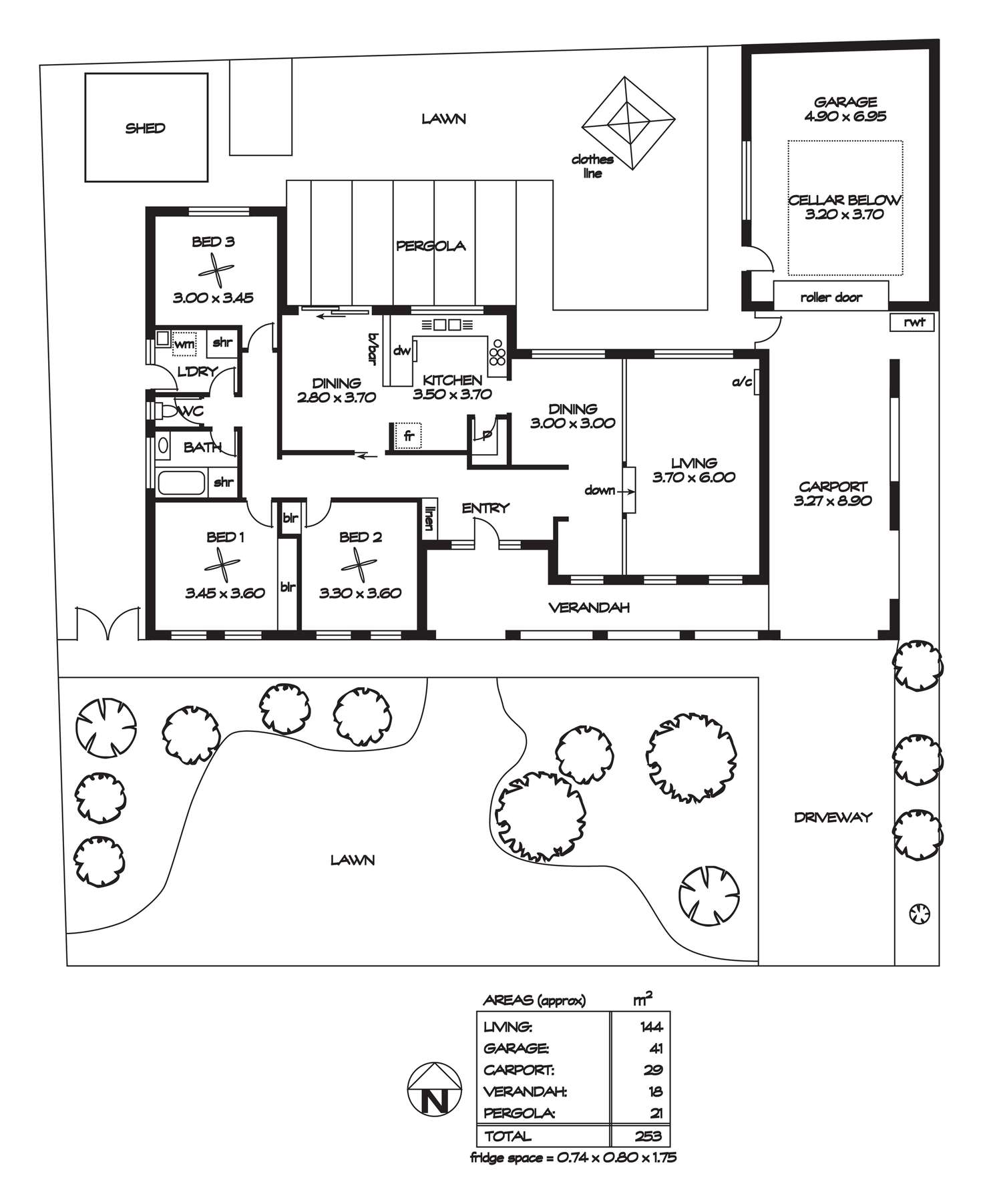Floorplan of Homely house listing, 1 Fae Court, Paradise SA 5075
