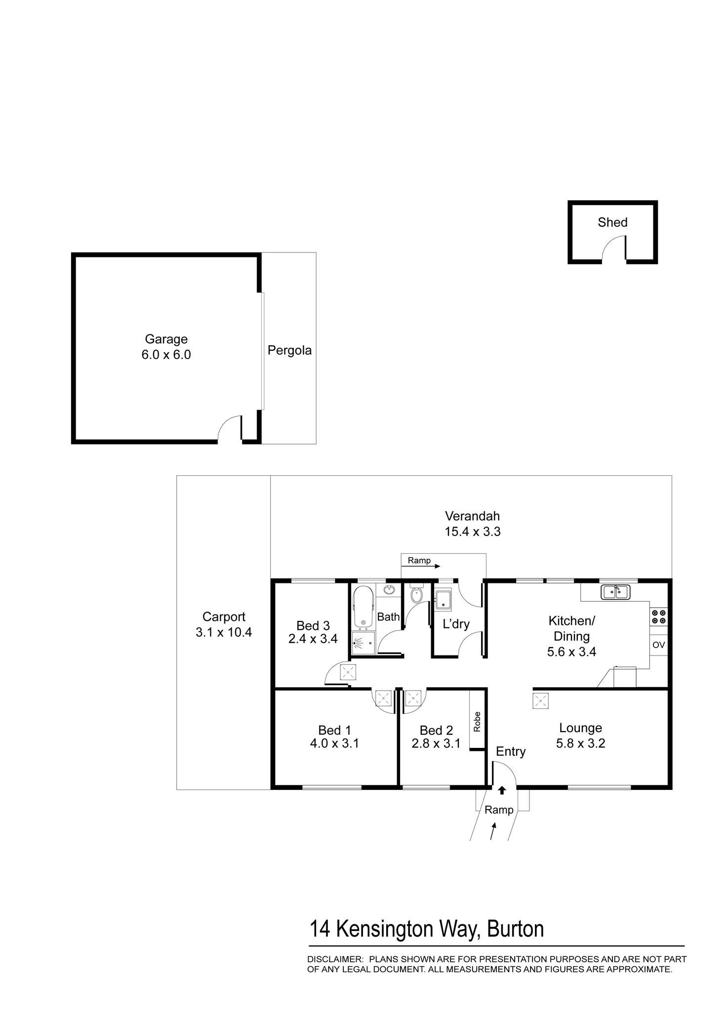 Floorplan of Homely house listing, 14 Kensington Way, Burton SA 5110