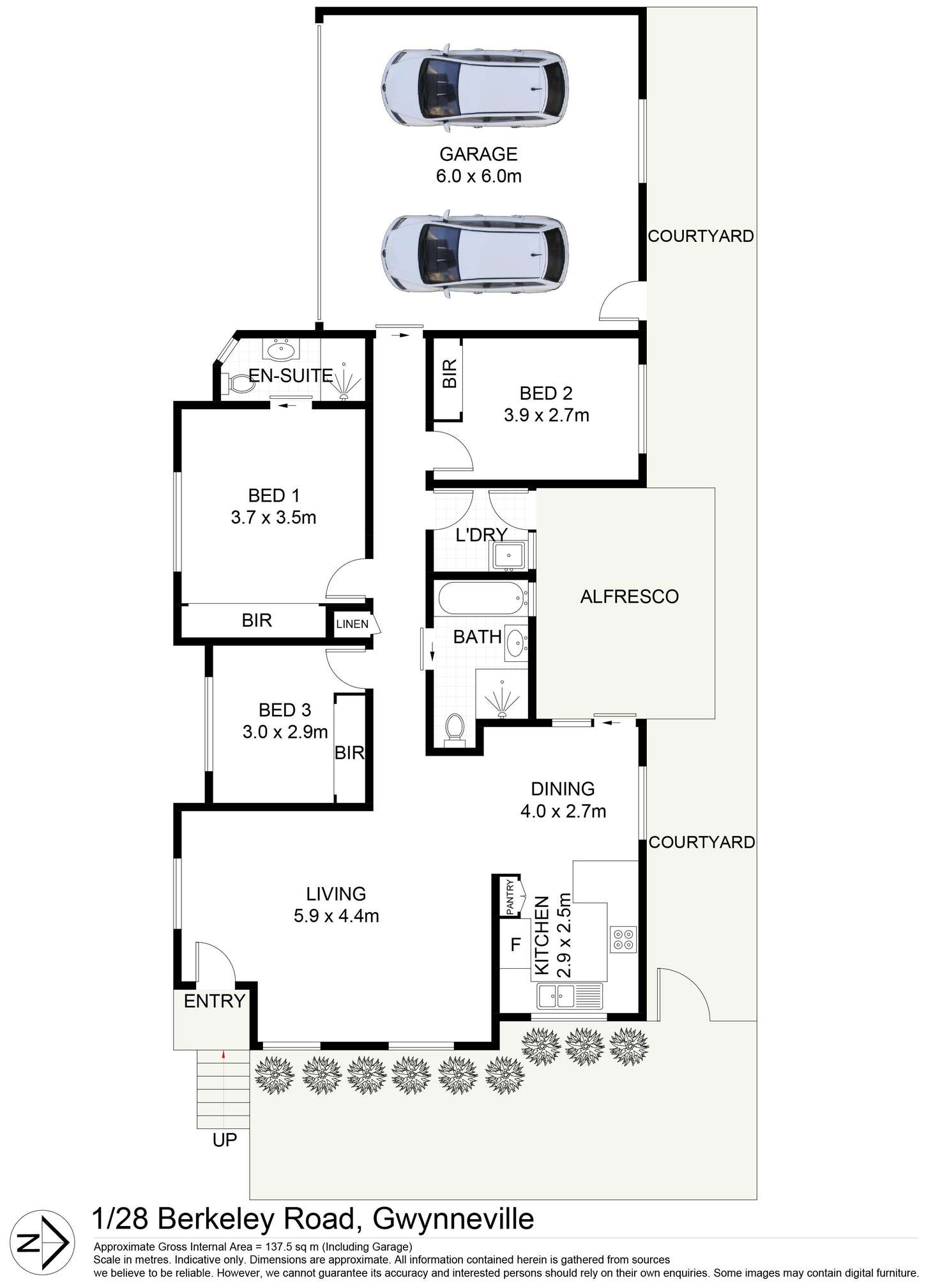 Floorplan of Homely villa listing, 1/28 Berkeley Road, Gwynneville NSW 2500
