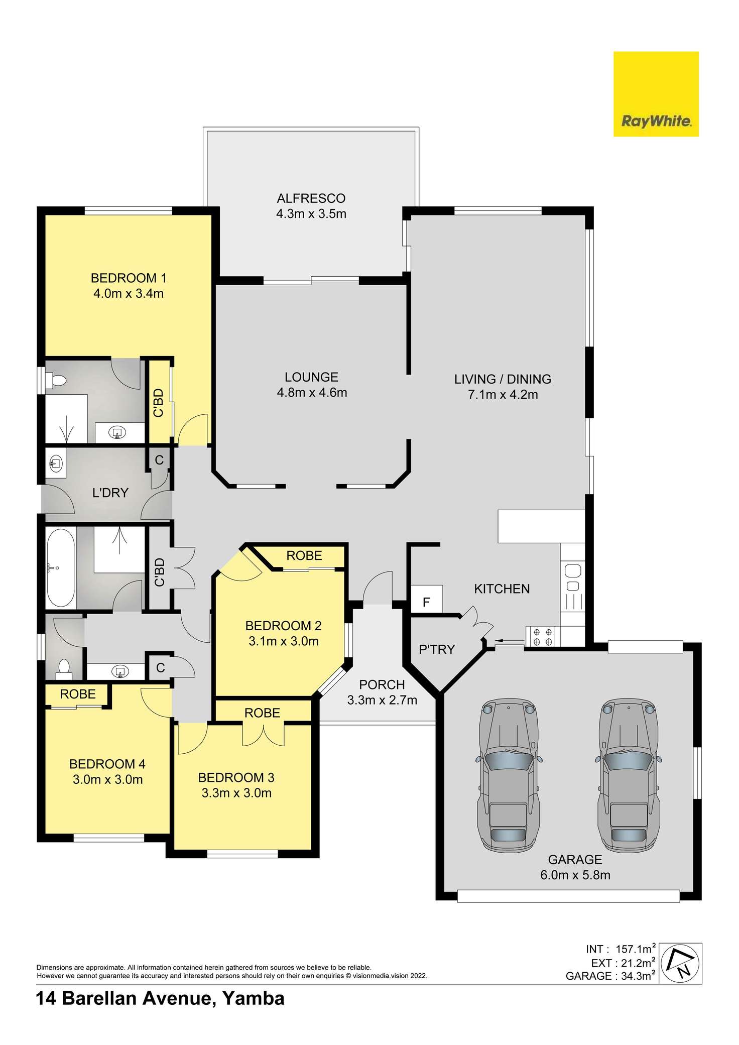 Floorplan of Homely house listing, 14 Barellan Avenue, Yamba NSW 2464