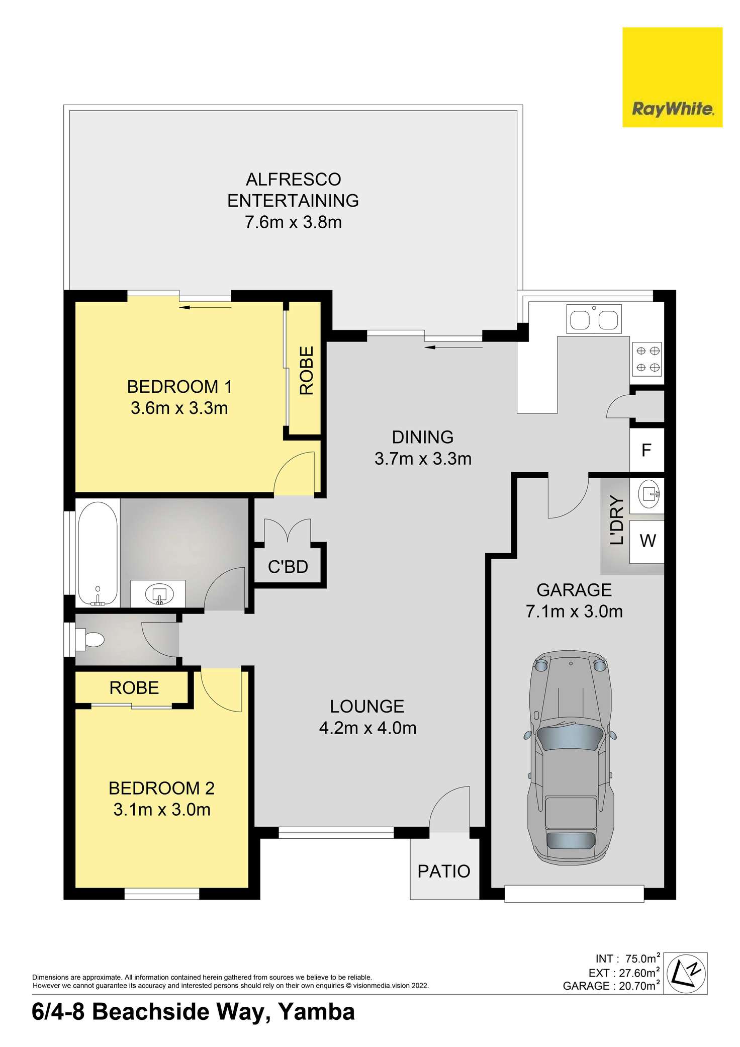 Floorplan of Homely house listing, 6/4-8 Beachside Way, Yamba NSW 2464