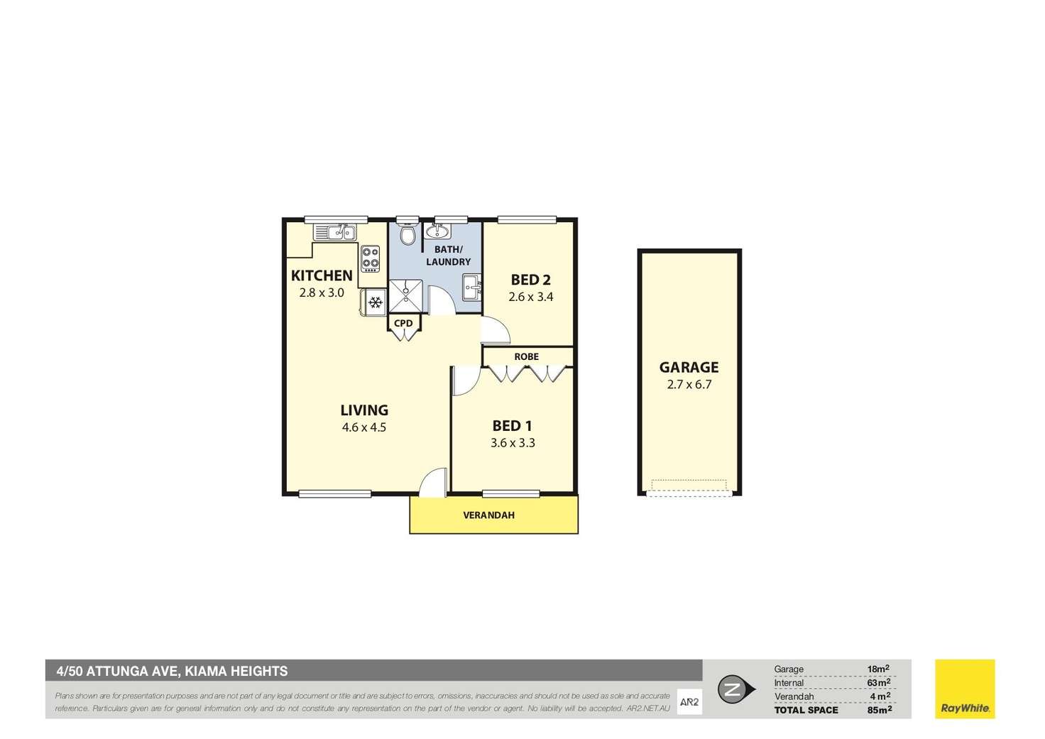 Floorplan of Homely unit listing, 4/50 Attunga Avenue, Kiama Heights NSW 2533