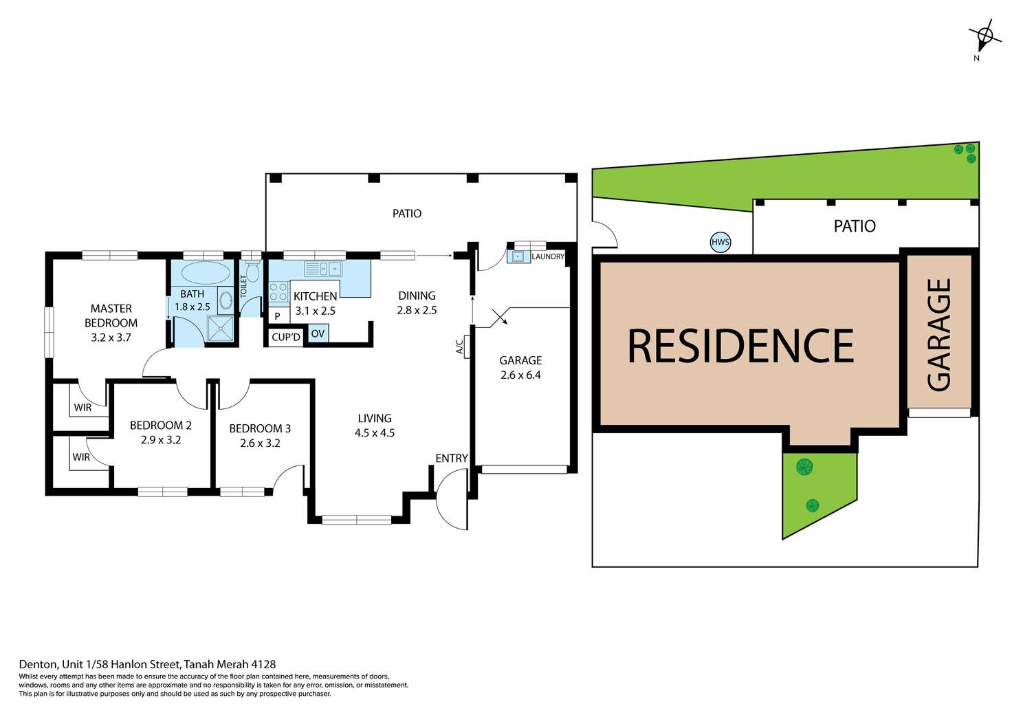 Floorplan of Homely semiDetached listing, 1/58 Hanlon Street, Tanah Merah QLD 4128