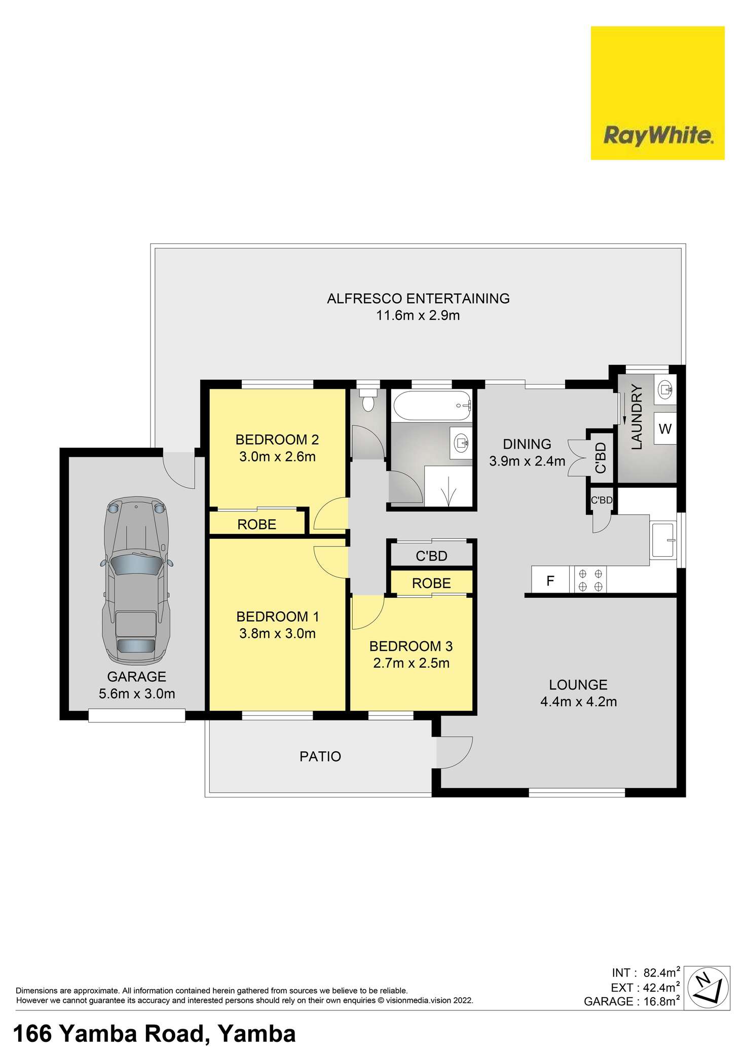 Floorplan of Homely house listing, 166 Yamba Road, Yamba NSW 2464