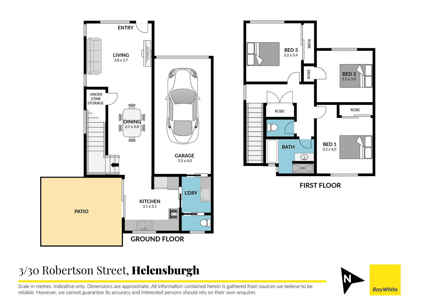 Floorplan of Homely semiDetached listing, 3/30 Robertson Street, Helensburgh NSW 2508