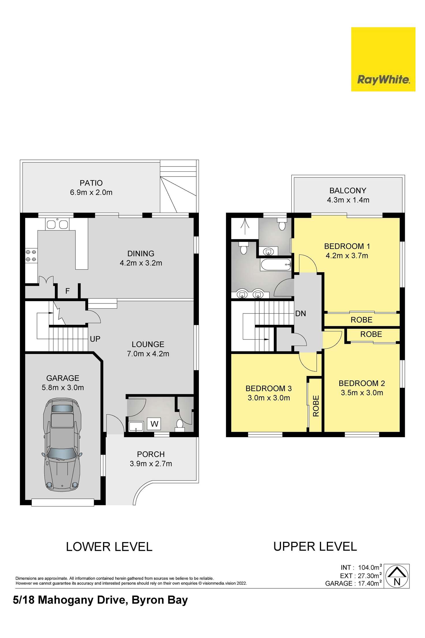 Floorplan of Homely townhouse listing, 5/18 Mahogany Drive, Byron Bay NSW 2481