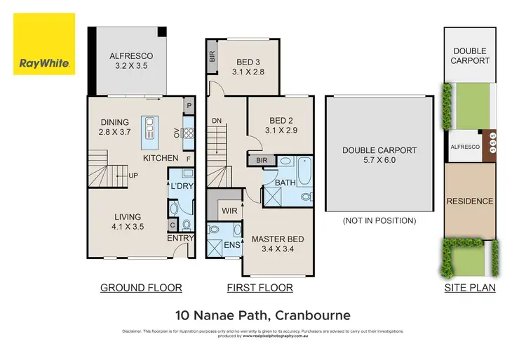 Floorplan of Homely townhouse listing, 10 Nanea Path, Cranbourne VIC 3977