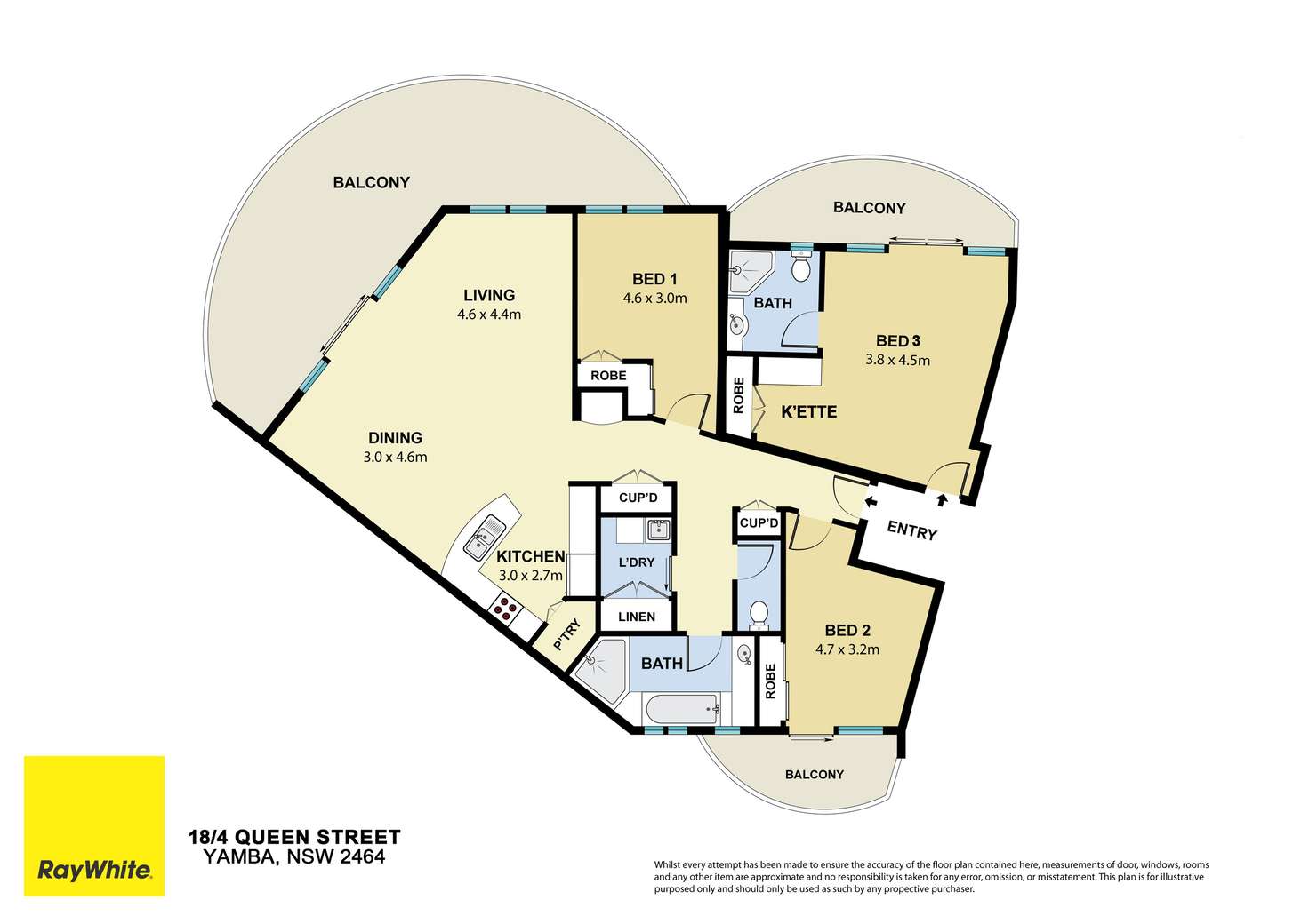 Floorplan of Homely apartment listing, 18/4 Queen Street, Yamba NSW 2464