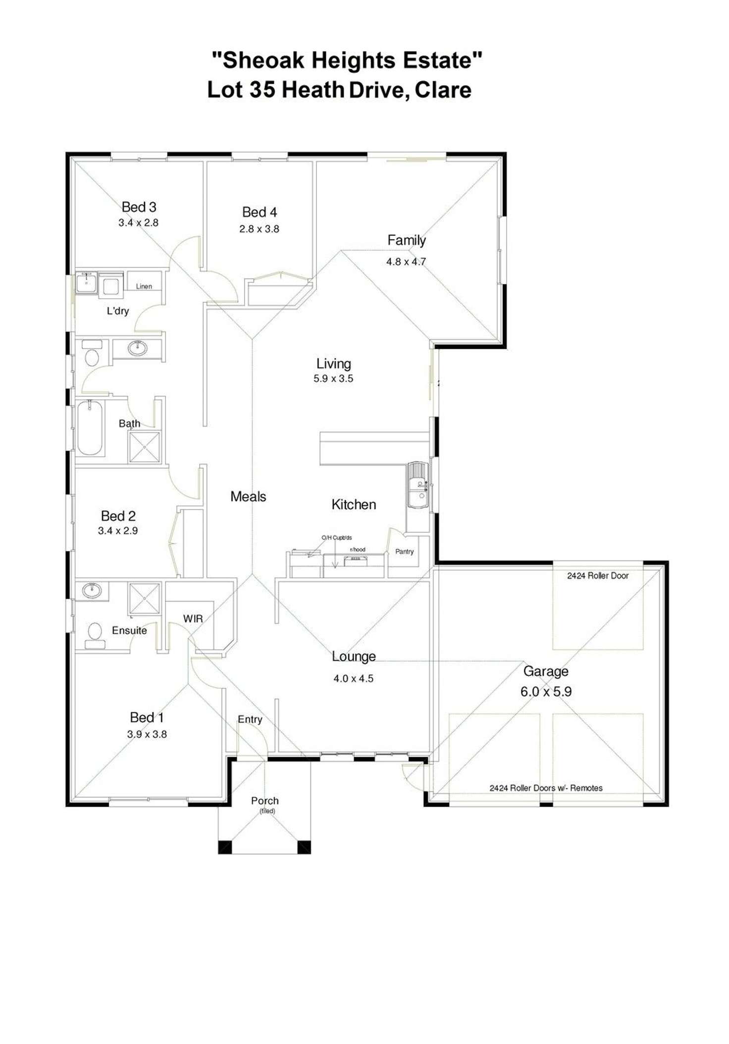 Floorplan of Homely house listing, 6 Heath Drive, Clare SA 5453