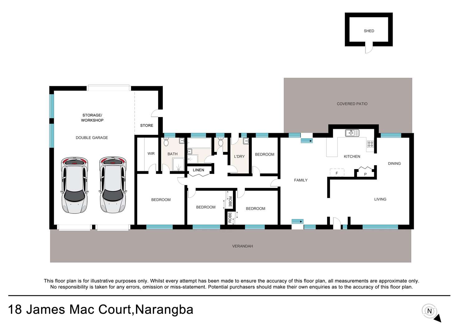 Floorplan of Homely house listing, 18 James Mac Court, Narangba QLD 4504