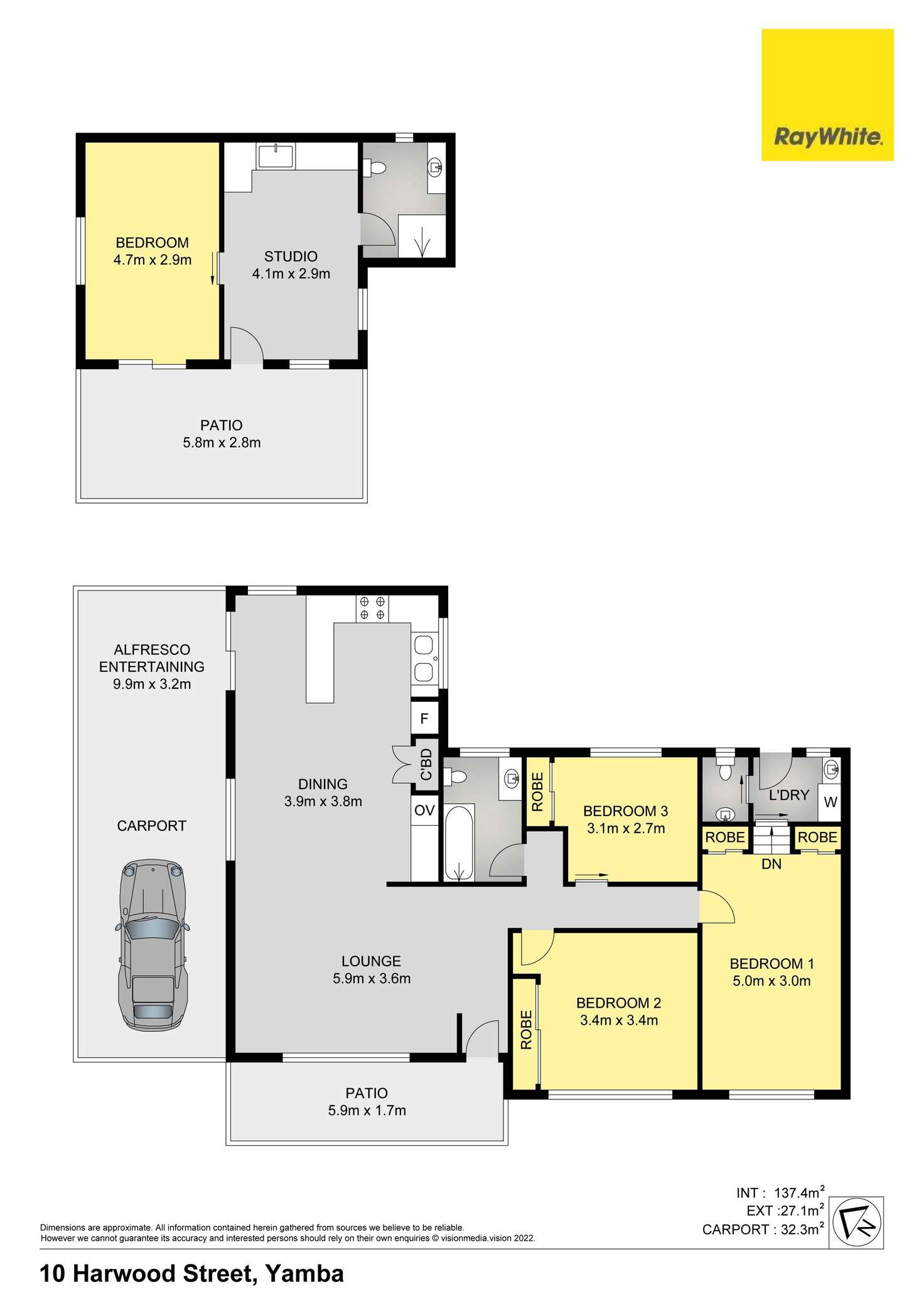 Floorplan of Homely house listing, 10 Harwood Street, Yamba NSW 2464