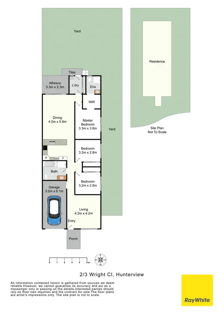 Floorplan of Homely semi-detached listing, 2/3 Wright Close, Singleton NSW 2330
