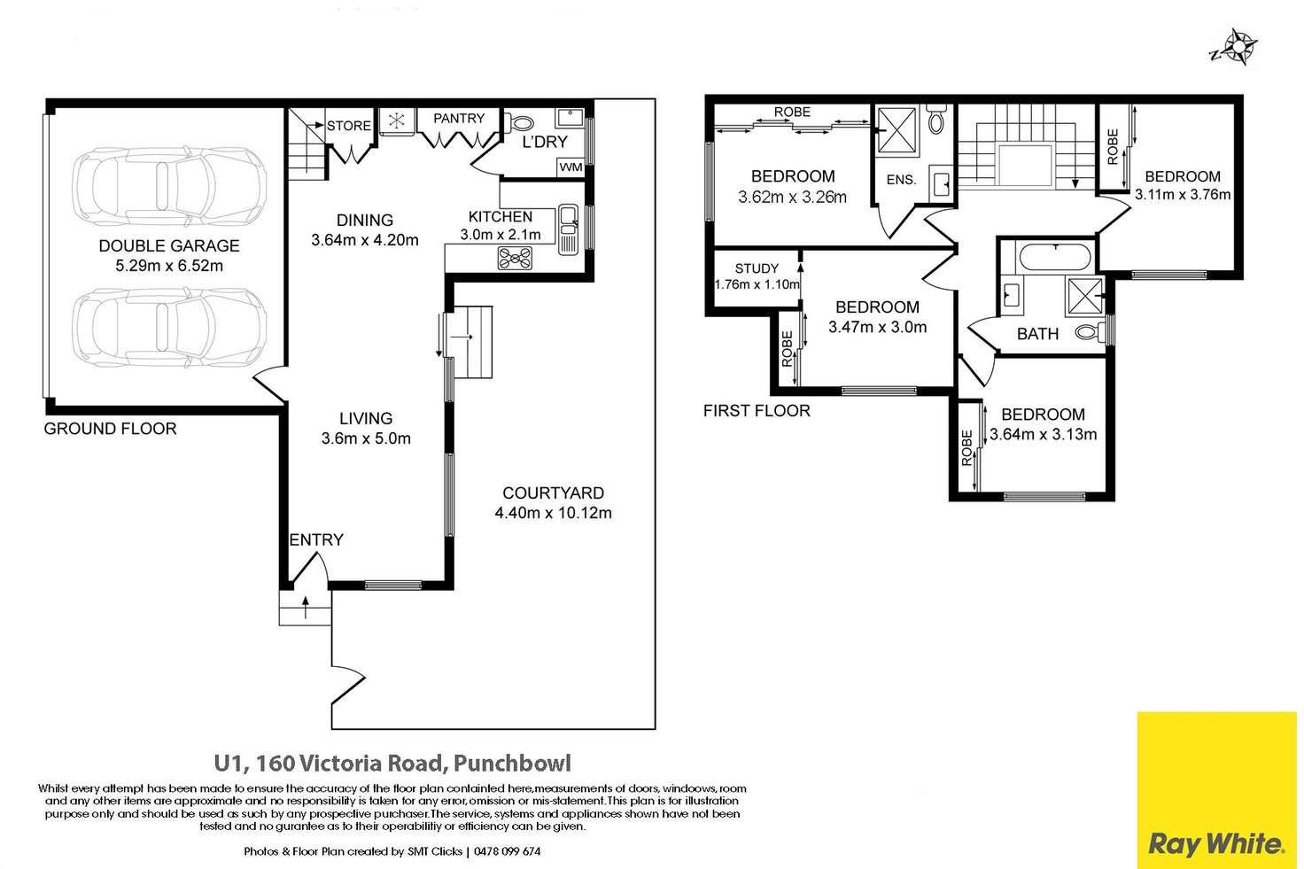 Floorplan of Homely townhouse listing, 1/160-162 Victoria Road, Punchbowl NSW 2196