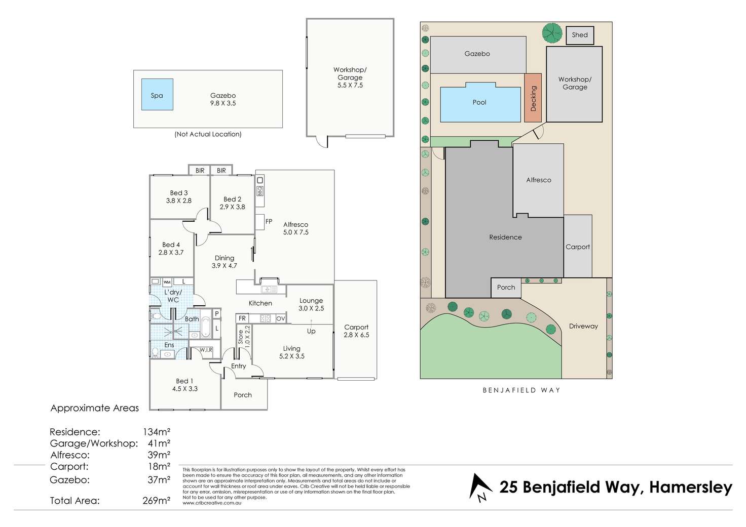 Floorplan of Homely house listing, 25 Benjafield Way, Hamersley WA 6022