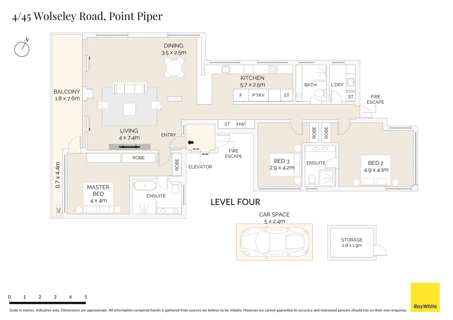 Floorplan of Homely apartment listing, 4/45 Wolseley Road, Point Piper NSW 2027