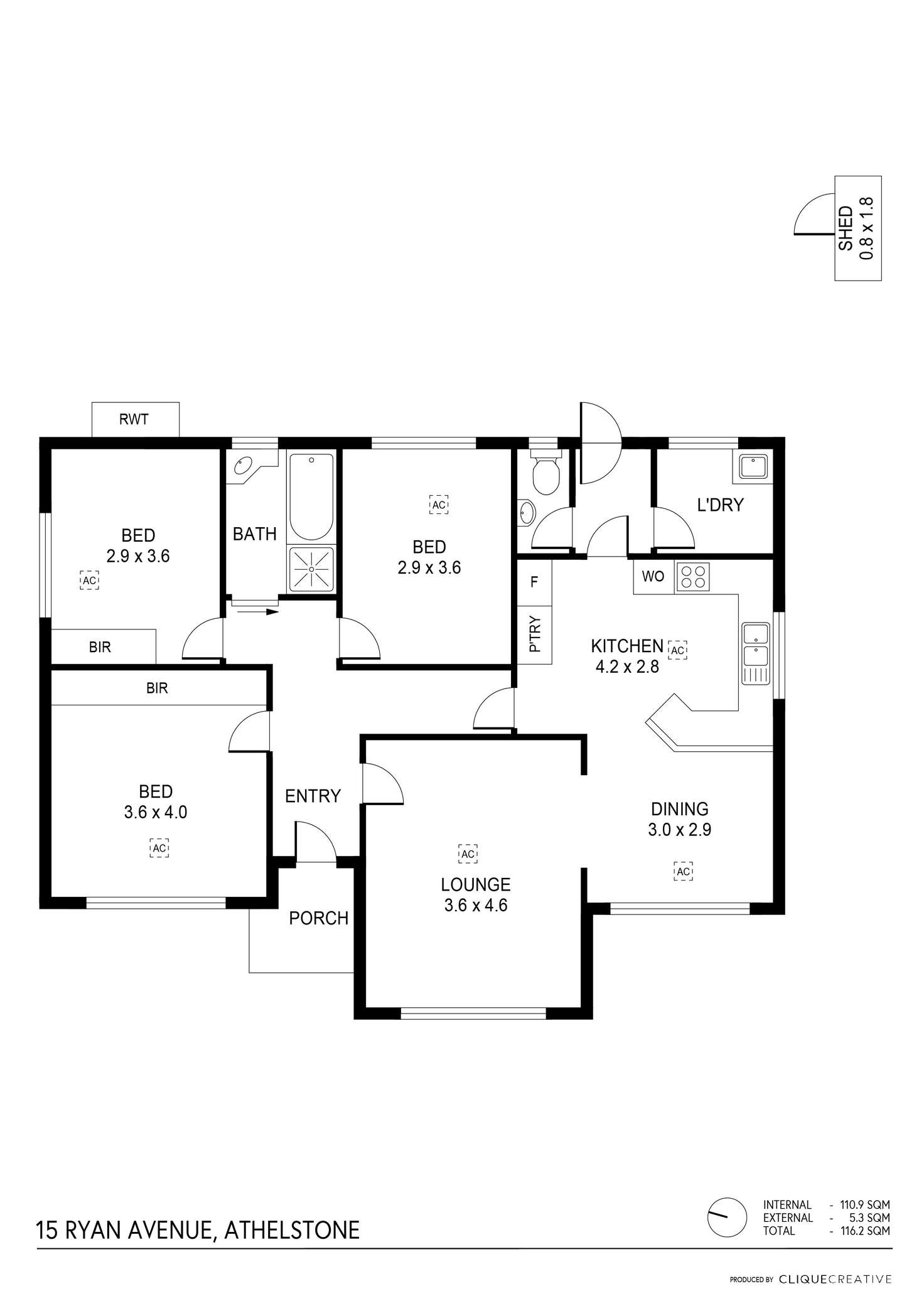 Floorplan of Homely house listing, 13 & 15 Ryan Avenue, Athelstone SA 5076