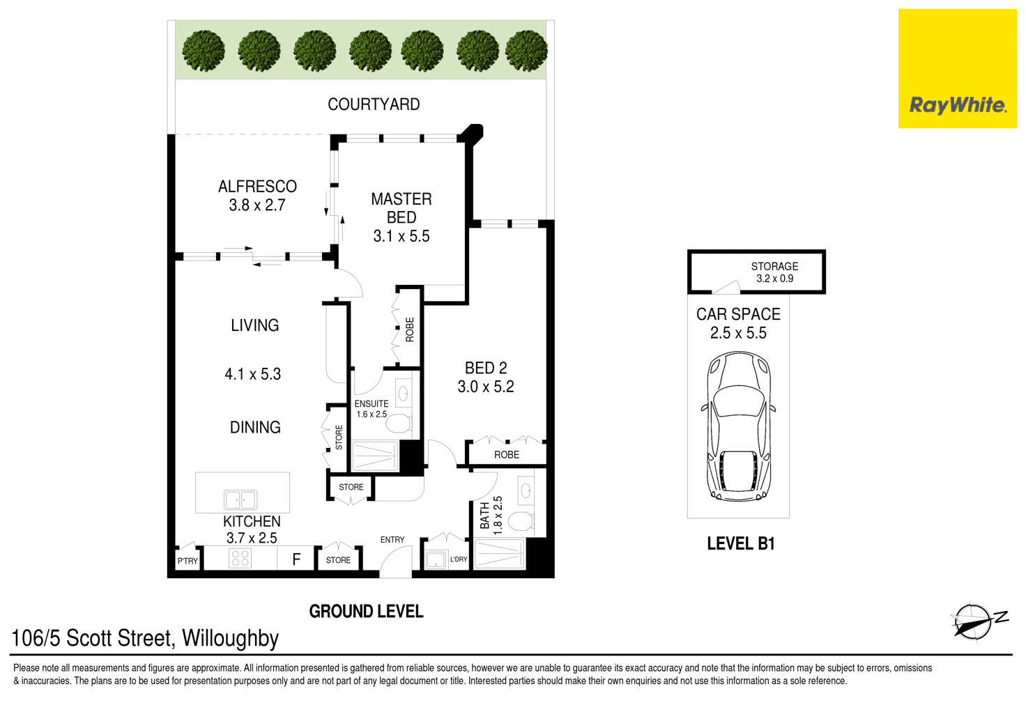 Floorplan of Homely unit listing, 106/5 Scott Street, Willoughby NSW 2068