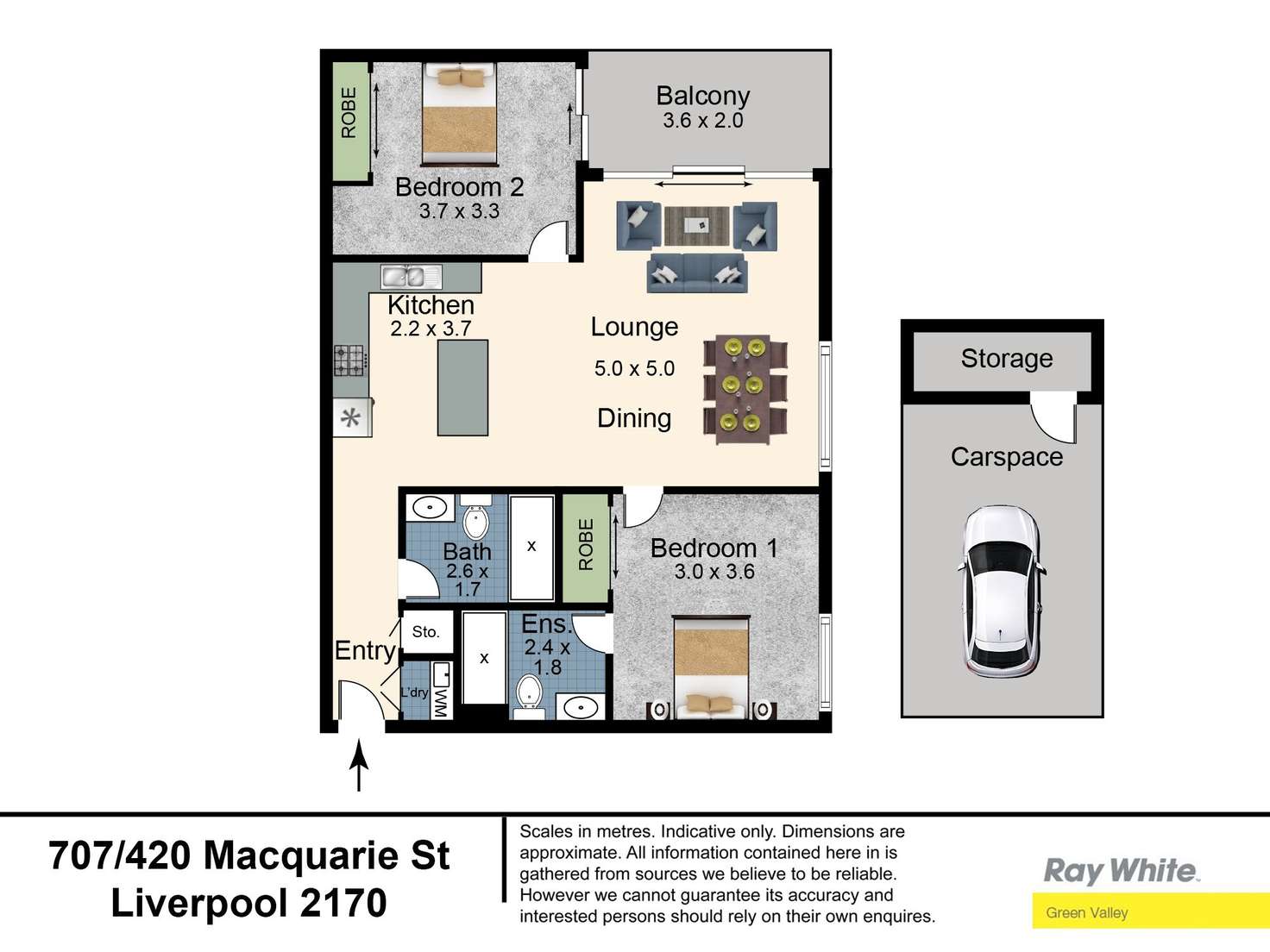 Floorplan of Homely apartment listing, 707/420 Macquarie Street, Liverpool NSW 2170