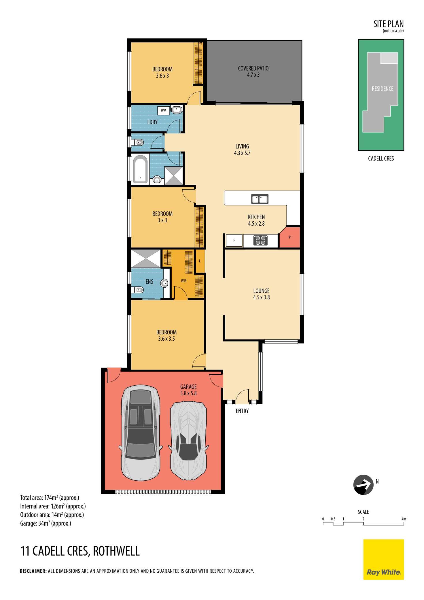 Floorplan of Homely house listing, 11 Cadell Crescent, Rothwell QLD 4022