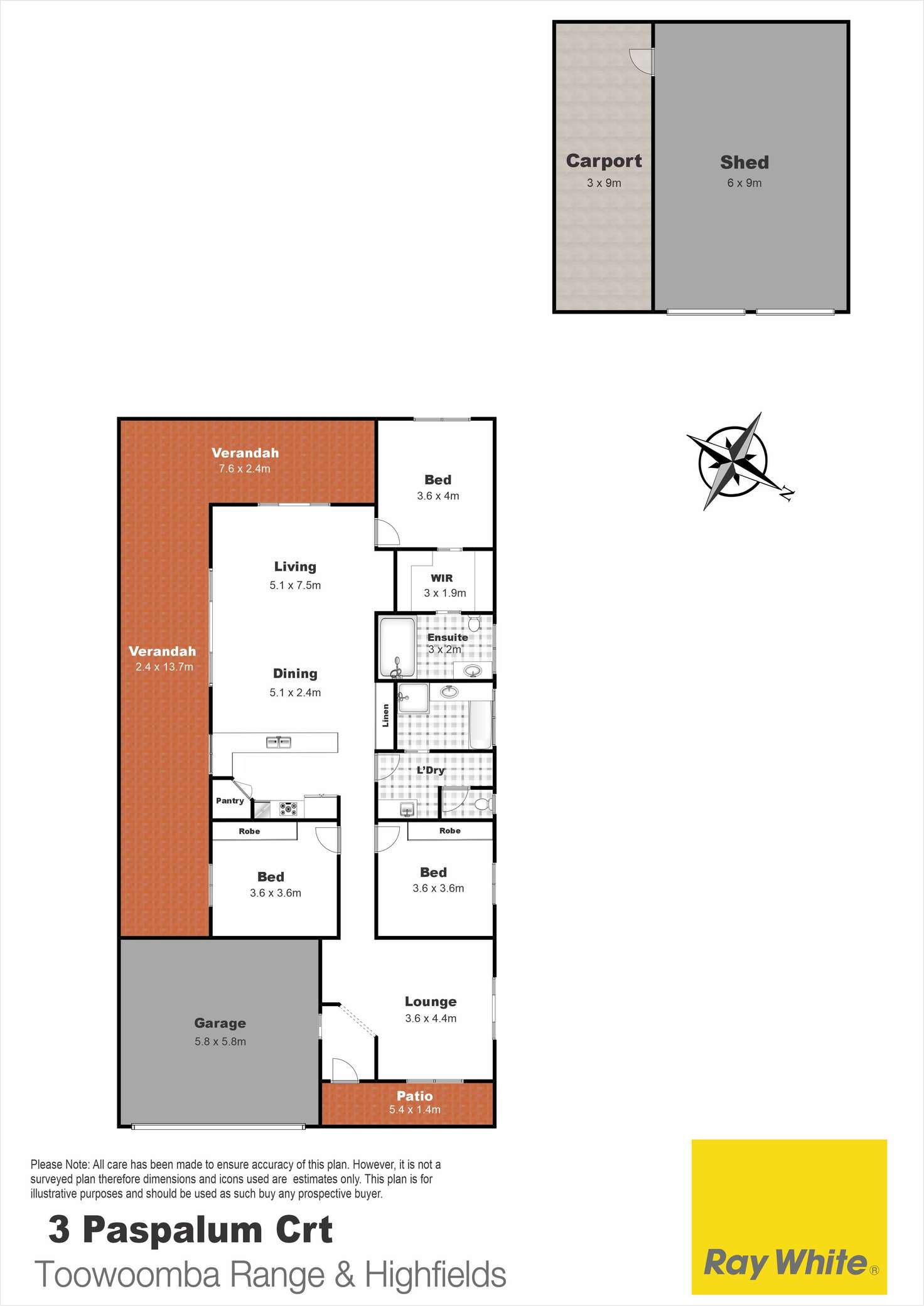 Floorplan of Homely house listing, 3 Paspalum Court, Meringandan West QLD 4352