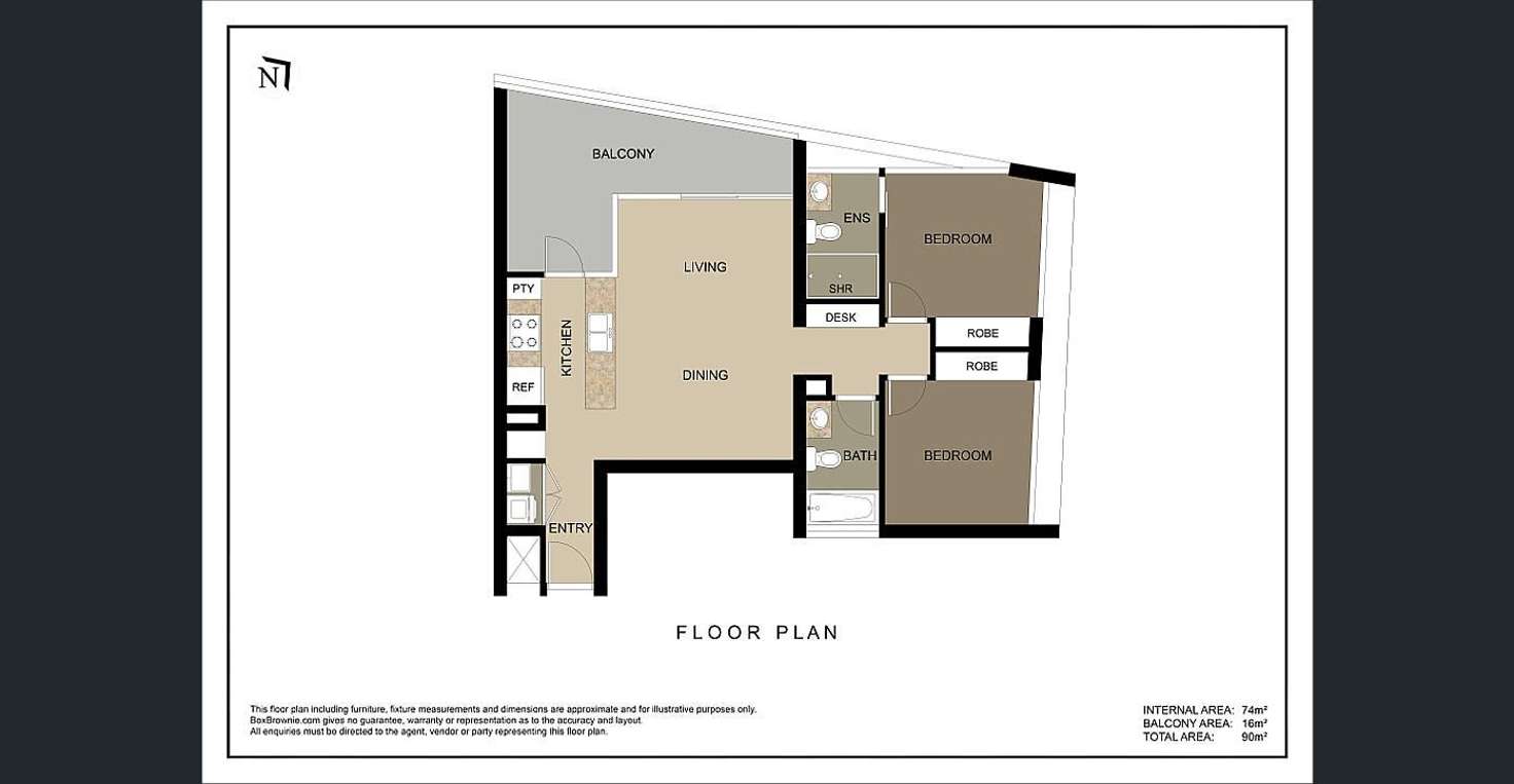 Floorplan of Homely unit listing, 10606/8 Harbour Road, Hamilton QLD 4007