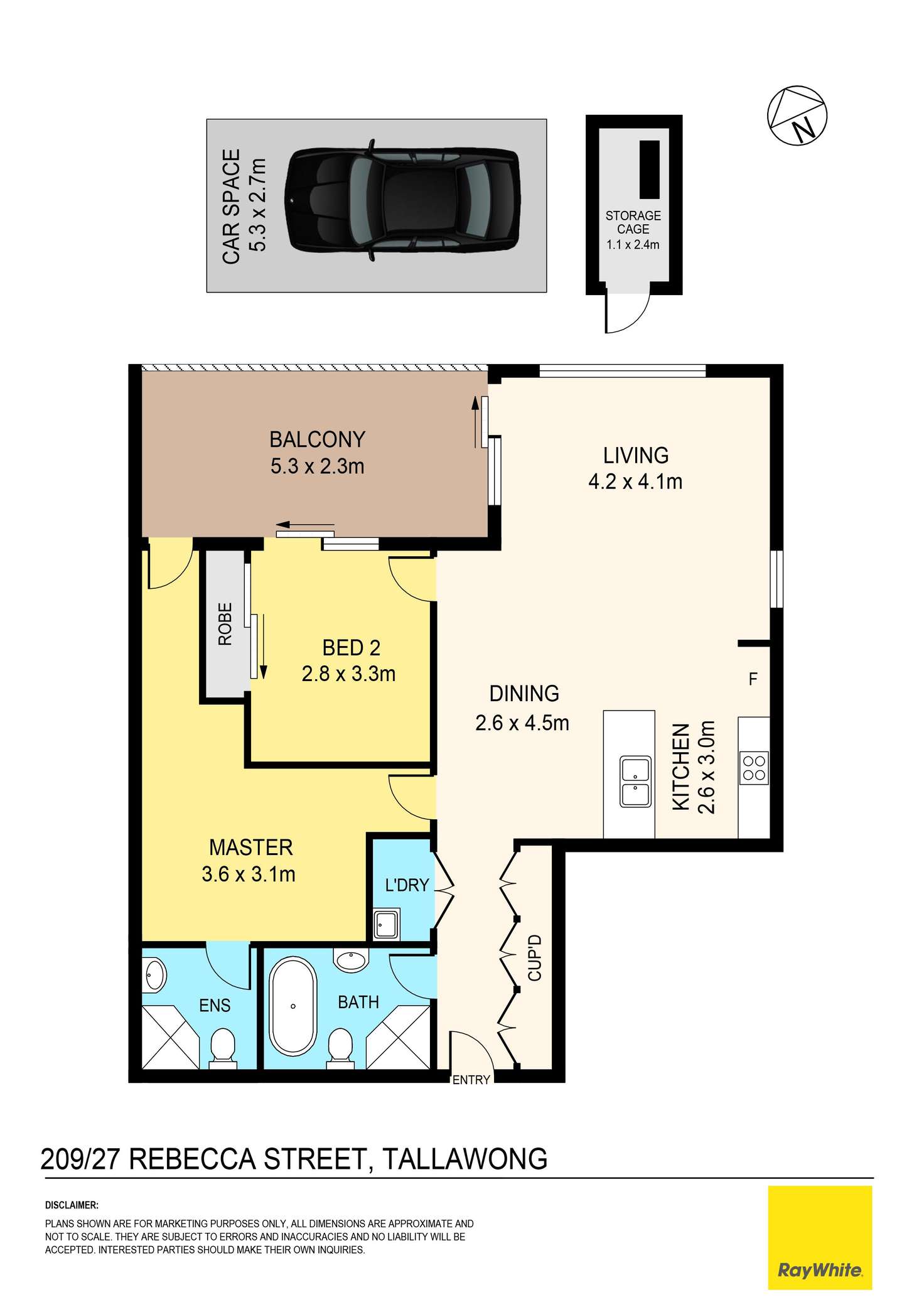 Floorplan of Homely apartment listing, 209/27 Rebecca Street, Tallawong NSW 2762