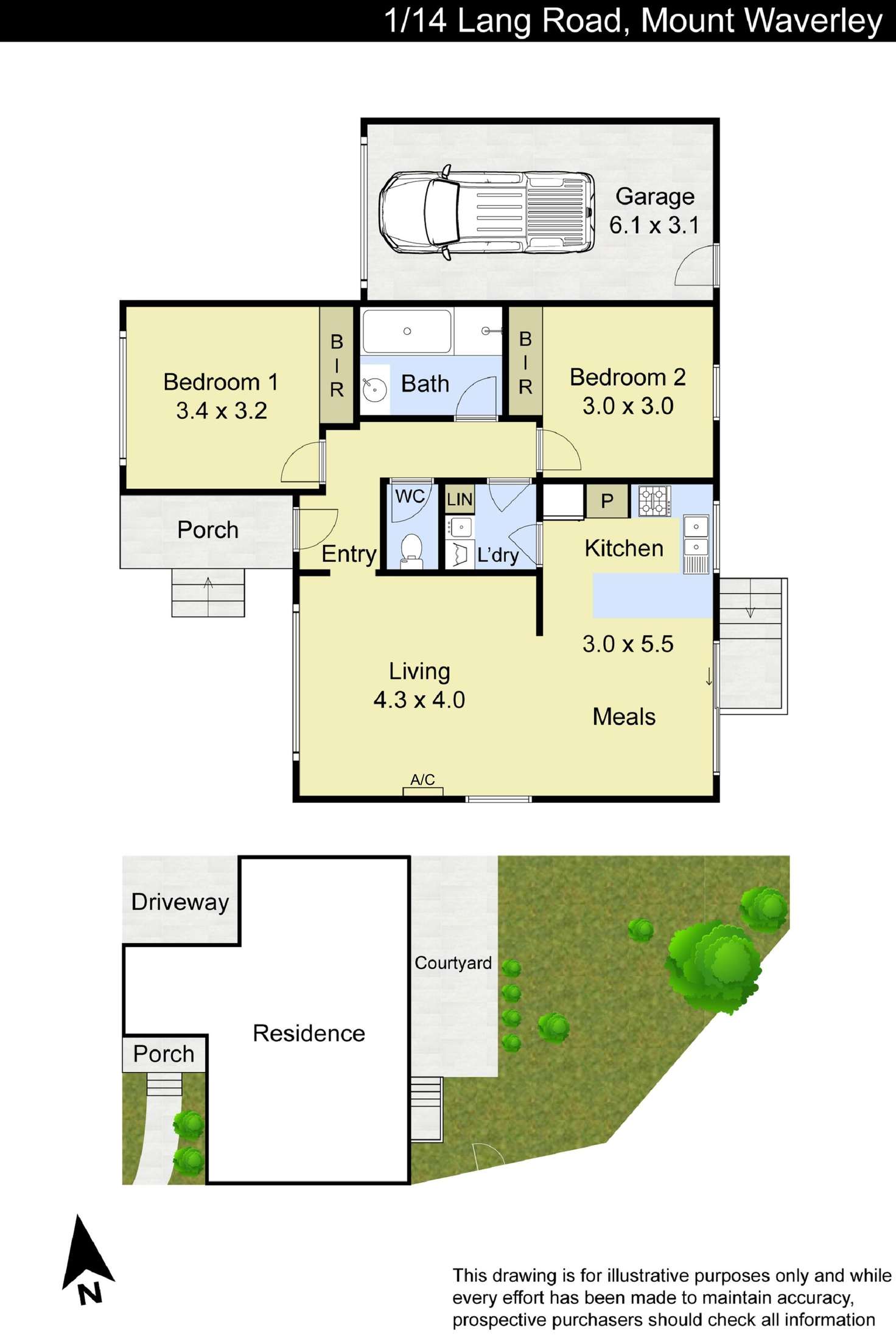 Floorplan of Homely unit listing, 1/14 Lang Road, Mount Waverley VIC 3149