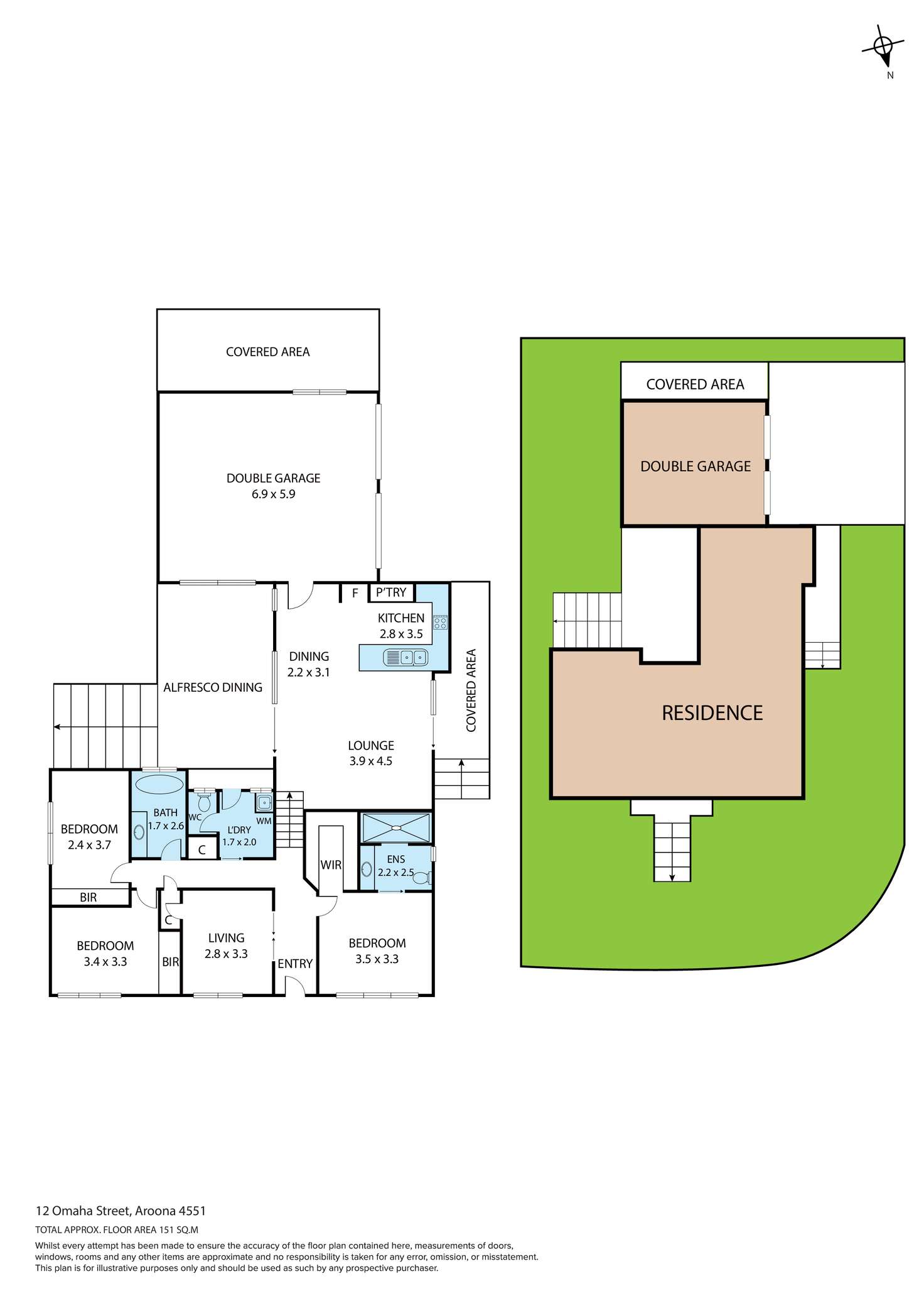 Floorplan of Homely house listing, 12 Omaha Street, Aroona QLD 4551