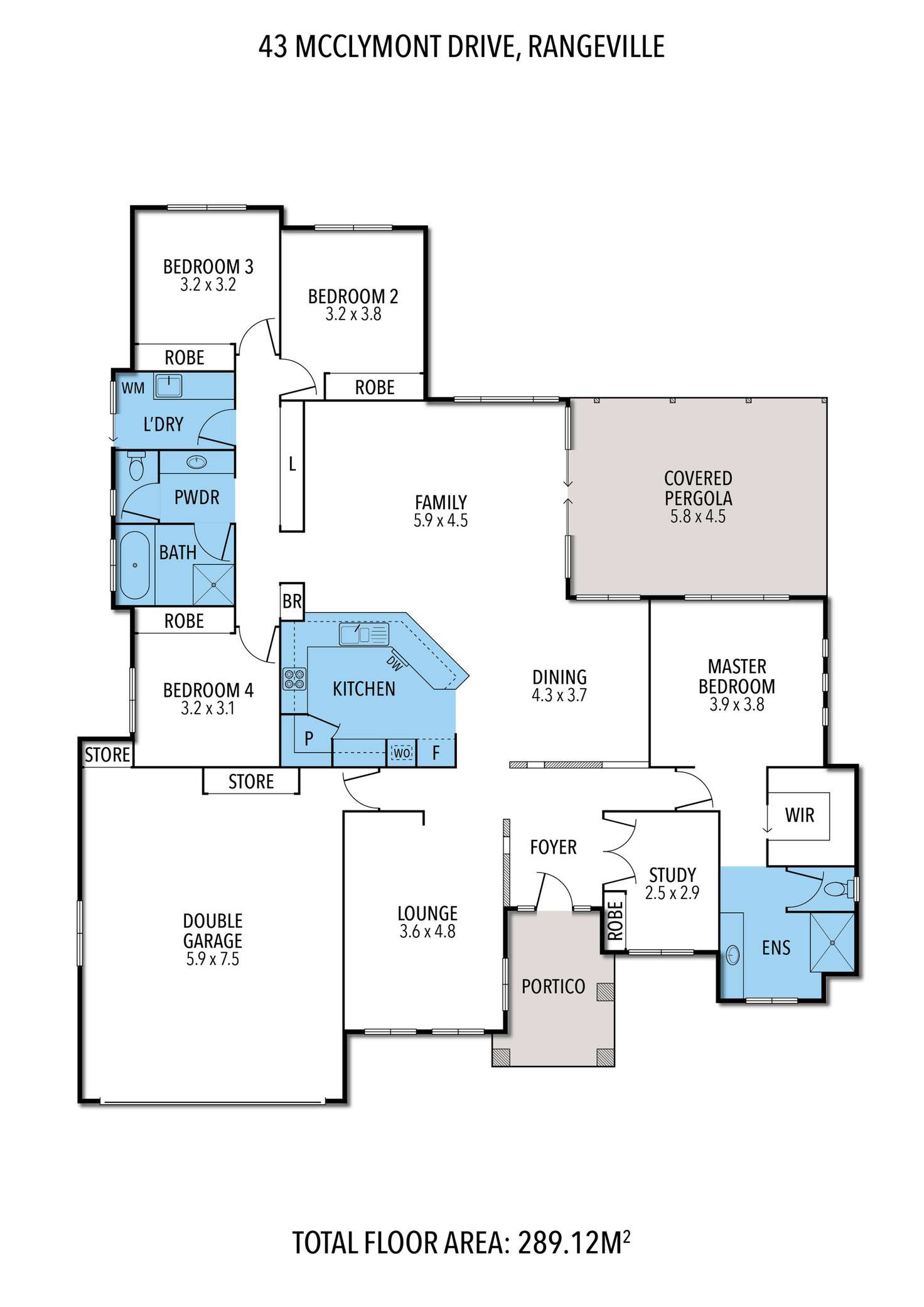 Floorplan of Homely house listing, 43 McClymont Drive, Rangeville QLD 4350
