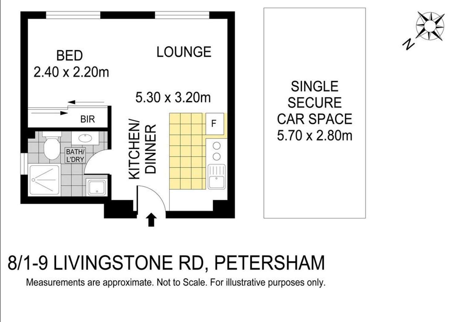 Floorplan of Homely studio listing, 8/1-9 Livingstone Road, Petersham NSW 2049
