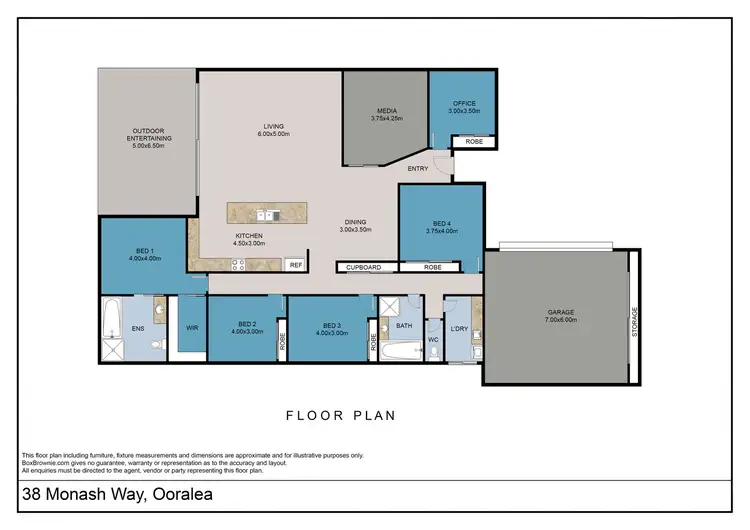 Floorplan of Homely house listing, 38 Monash Way, Ooralea QLD 4740