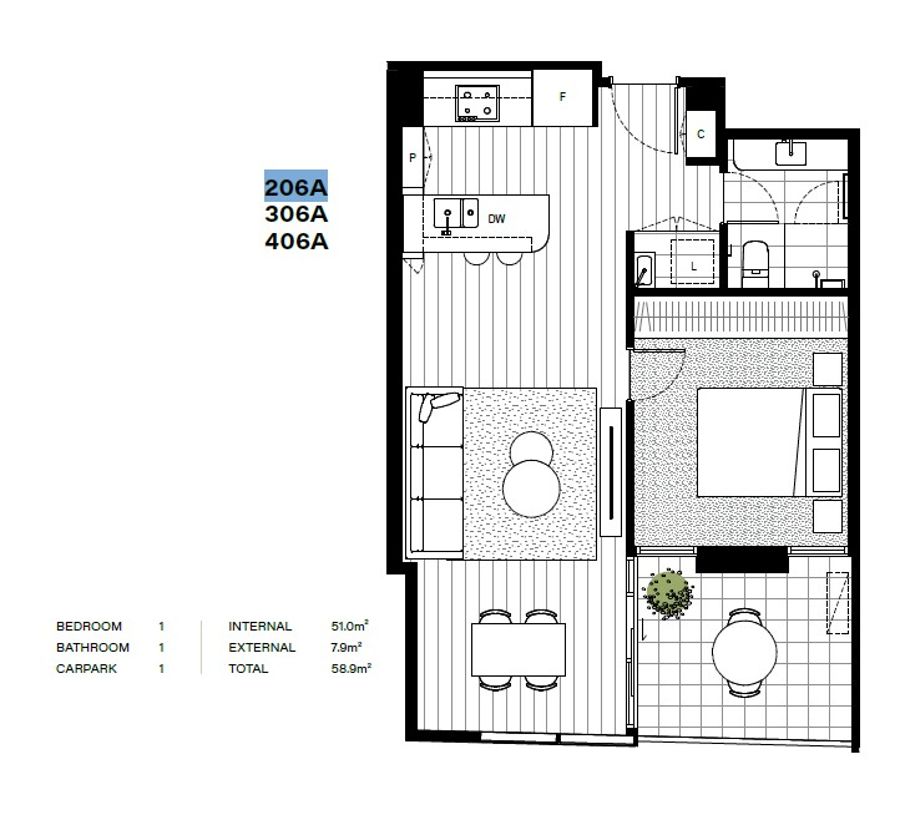 Floorplan of Homely apartment listing, 113B/1123 Nepean Highway, Highett VIC 3190