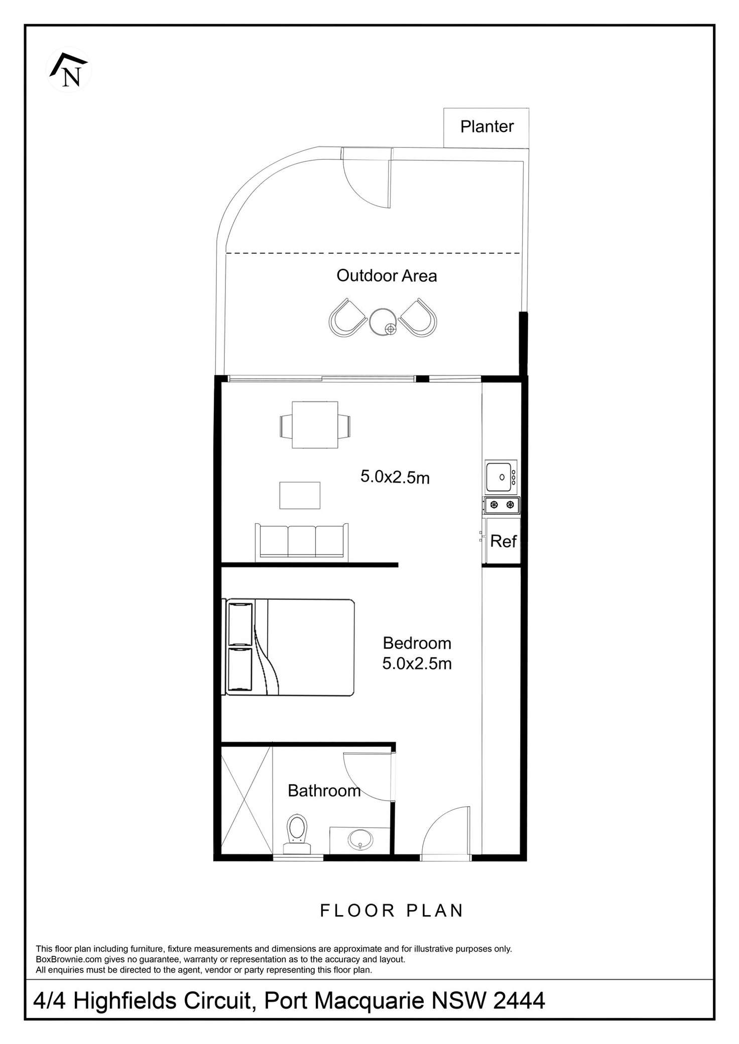 Floorplan of Homely apartment listing, 4/4 Highfields Circuit, Port Macquarie NSW 2444