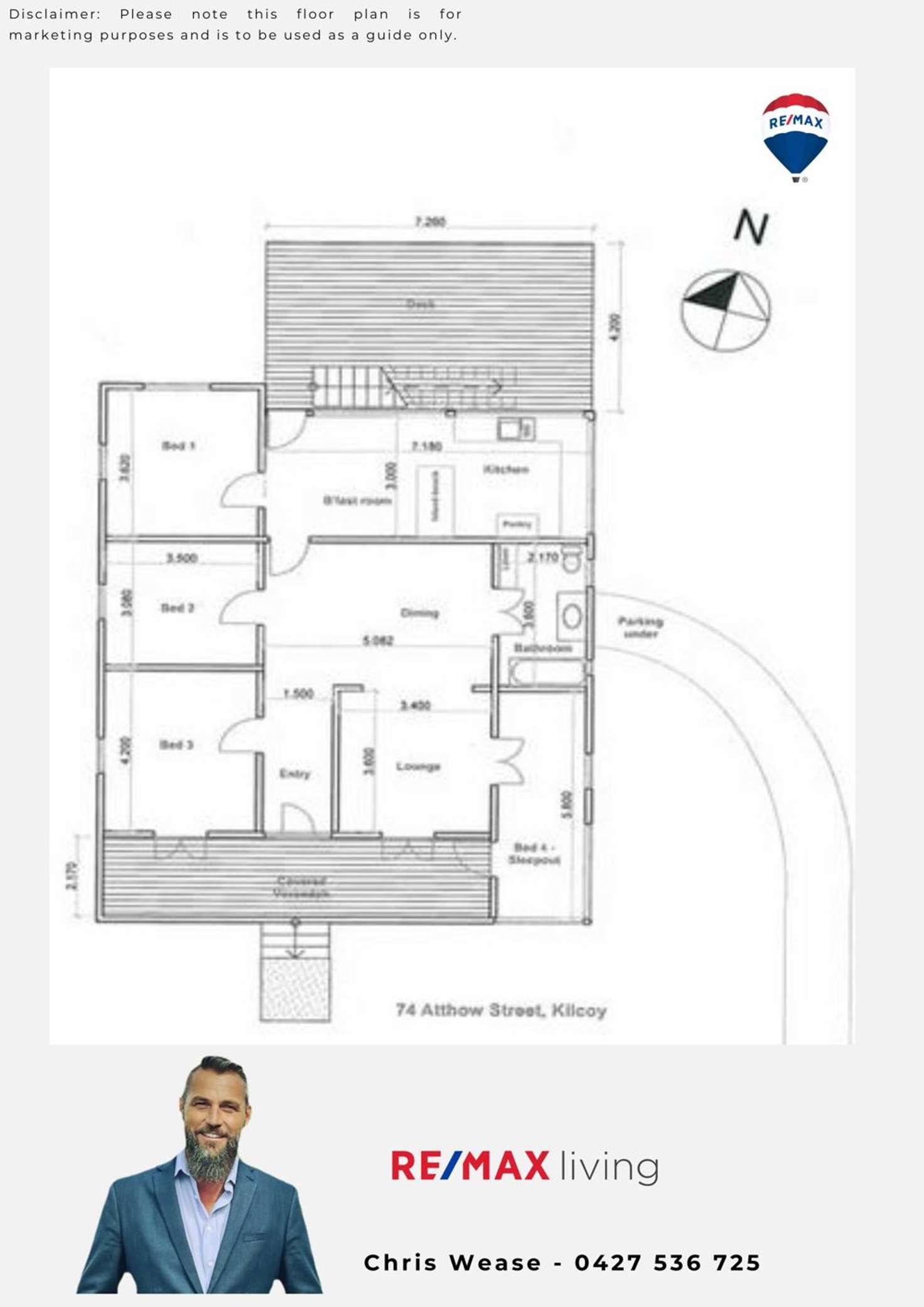 Floorplan of Homely house listing, 74 Atthow Street, Kilcoy QLD 4515