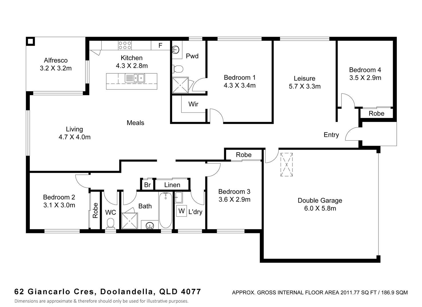 Floorplan of Homely house listing, 62 Giancarlo Cres, Doolandella QLD 4077