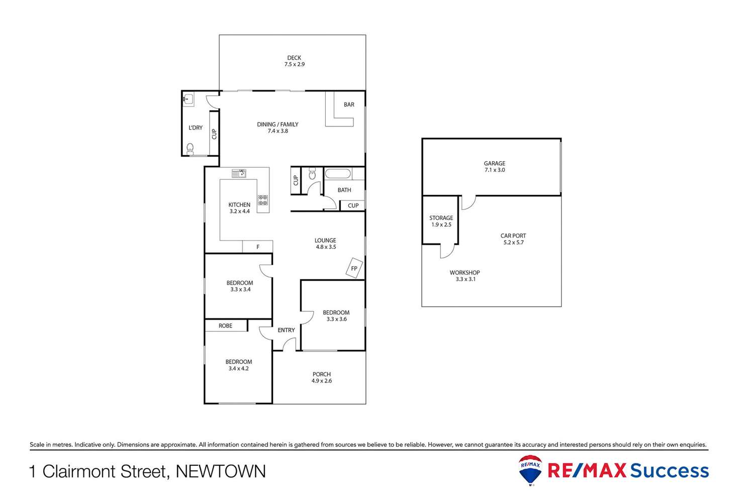 Floorplan of Homely house listing, 1 Clairmont Street, Newtown QLD 4350