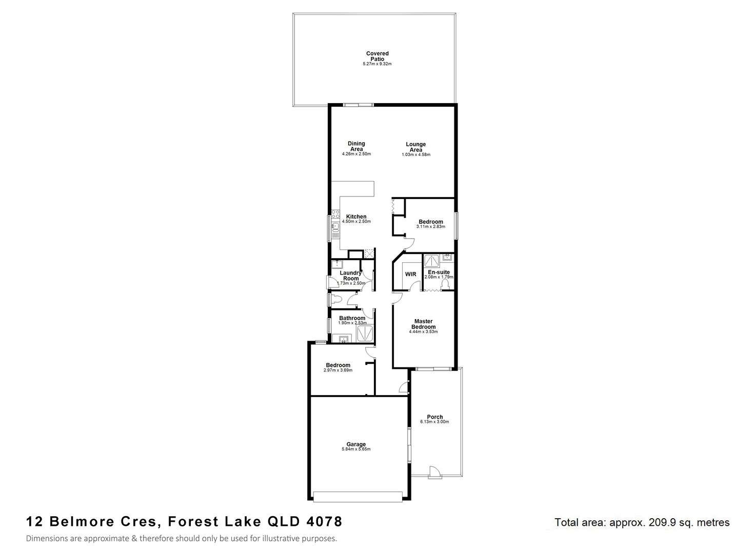 Floorplan of Homely house listing, 12 Belmore Cr, Forest Lake QLD 4078