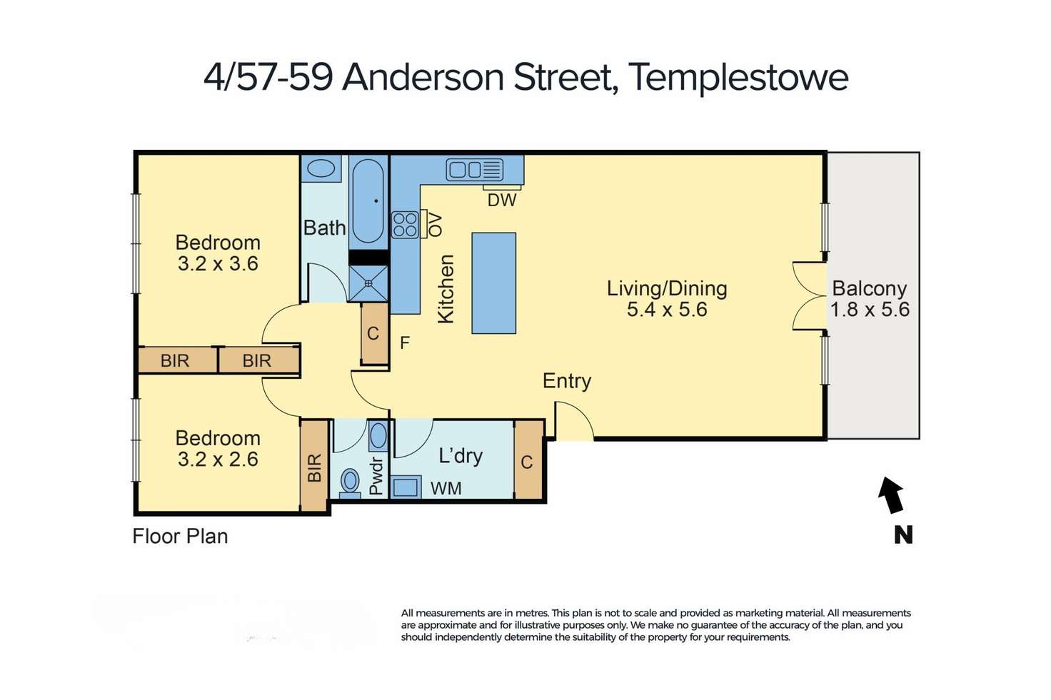 Floorplan of Homely apartment listing, 4/57-59 Anderson Street, Templestowe VIC 3106