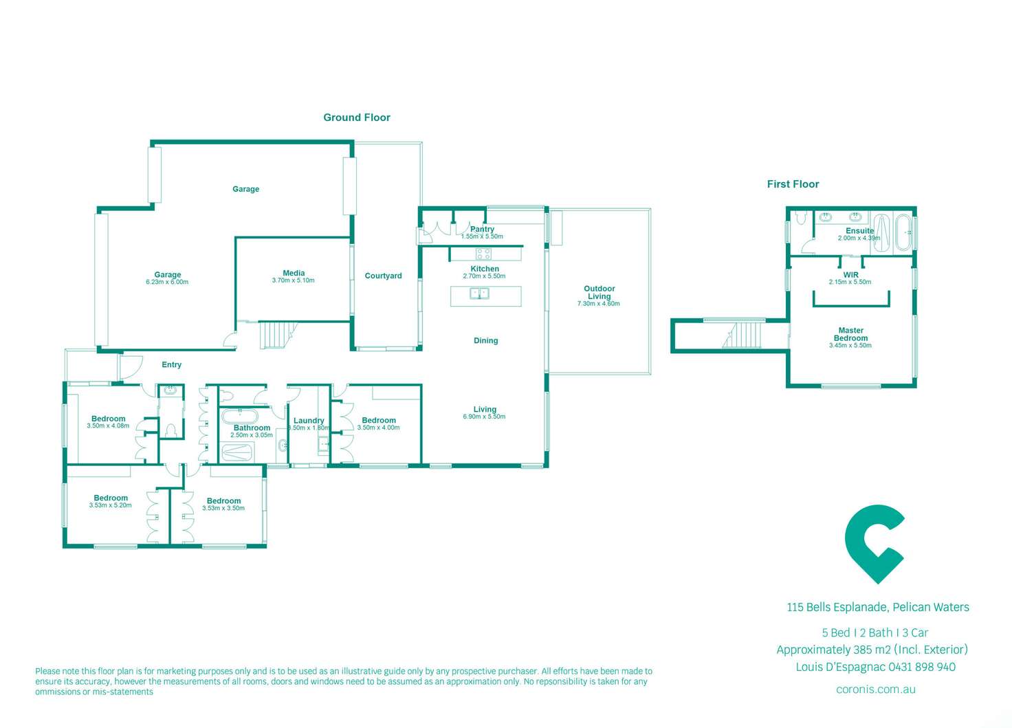 Floorplan of Homely house listing, 115 Bells Esplanade, Pelican Waters QLD 4551
