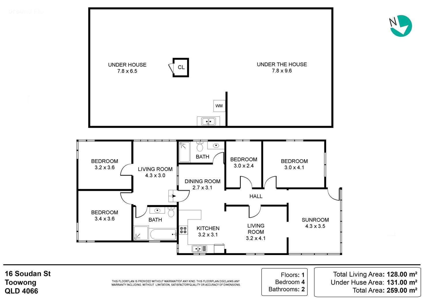 Floorplan of Homely house listing, 16 Soudan Street, Toowong QLD 4066