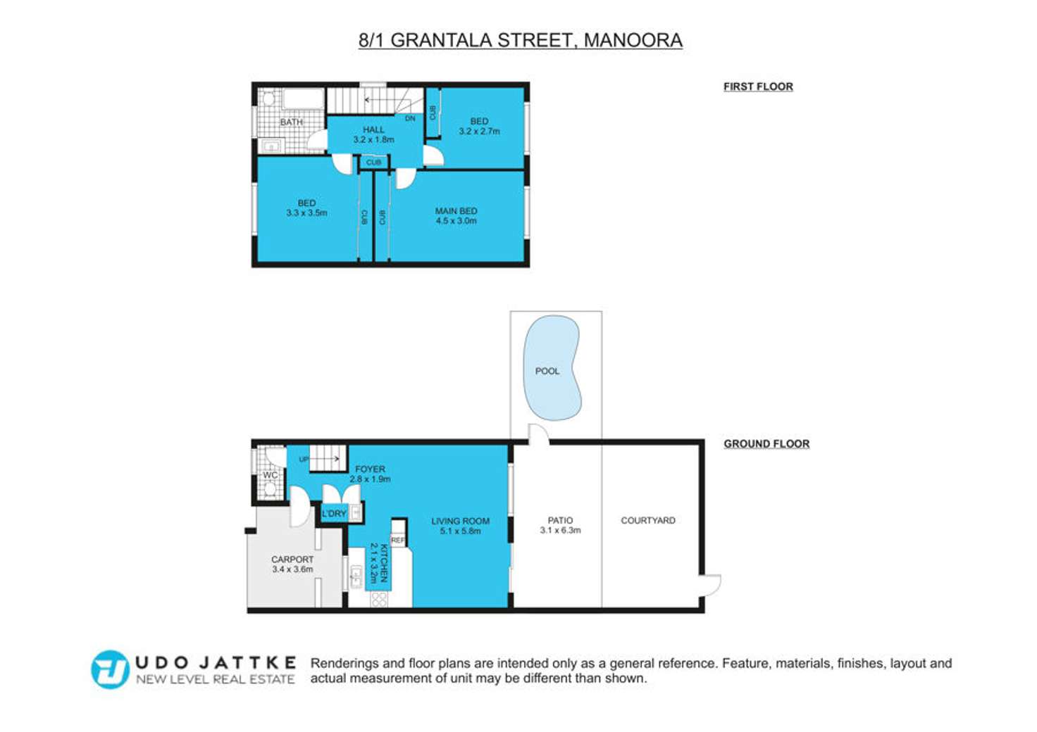 Floorplan of Homely townhouse listing, 8/1 Grantala Street, Manoora QLD 4870