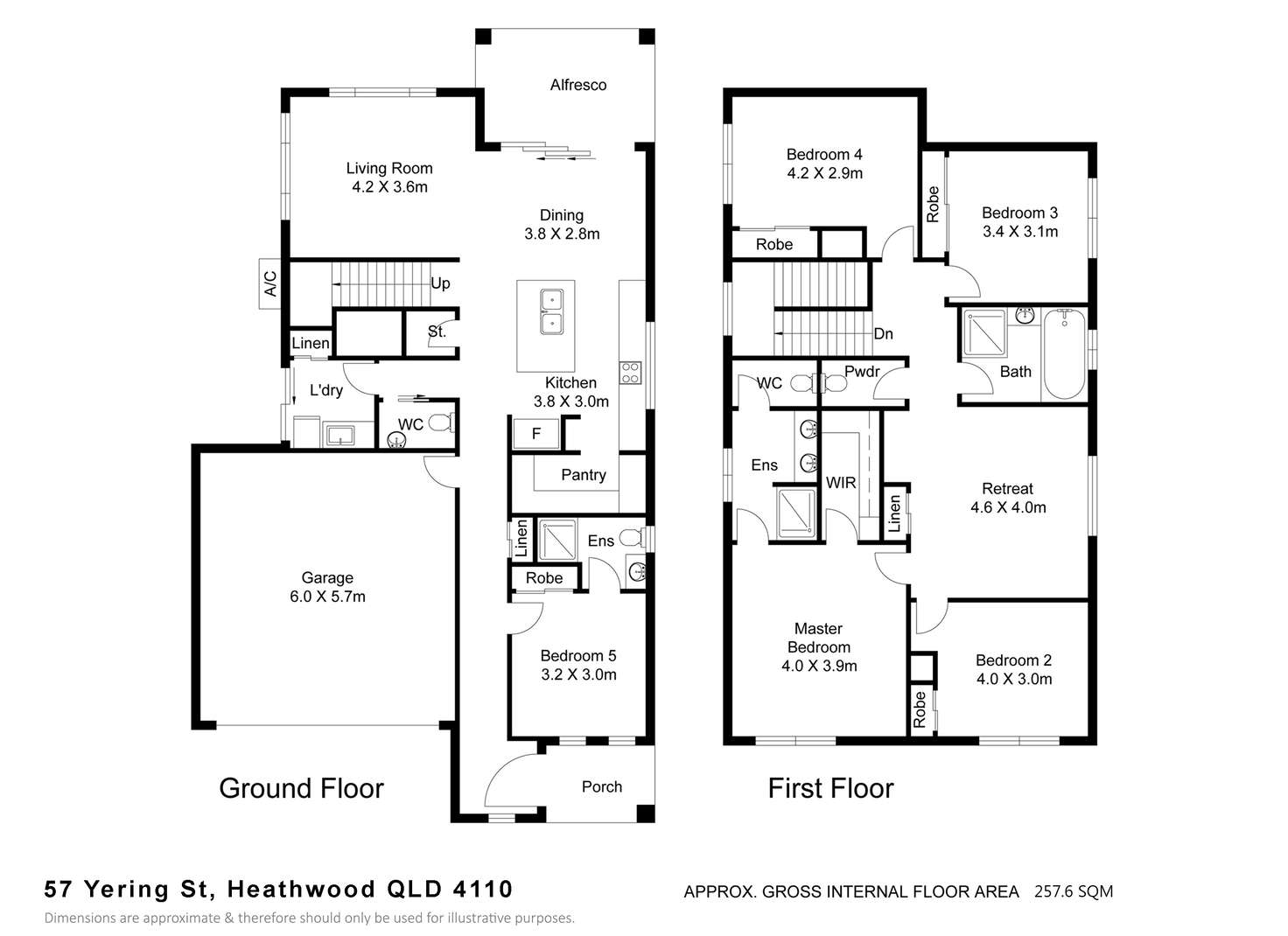 Floorplan of Homely house listing, 57 Yering St, Heathwood QLD 4110